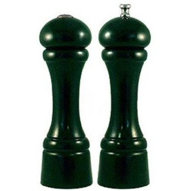 8 in. Forest Green Pepper Mill and Salt Shaker Set