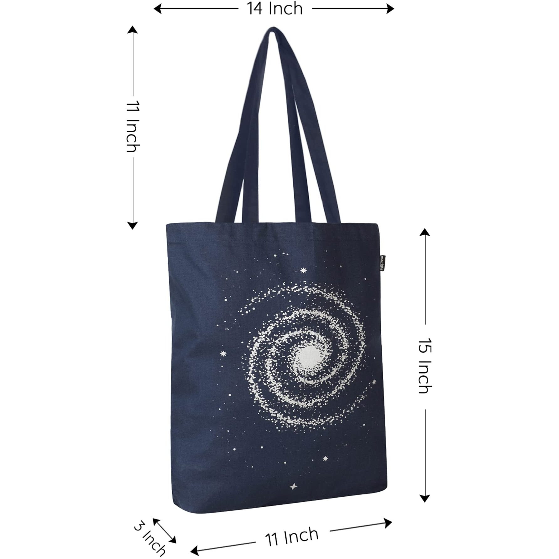 Ecoright Aesthetic Canvas Tote Bag for Women with Zipper, Tote Bag for Beach, Grocery, Travel, Work, Gym, Daily Use