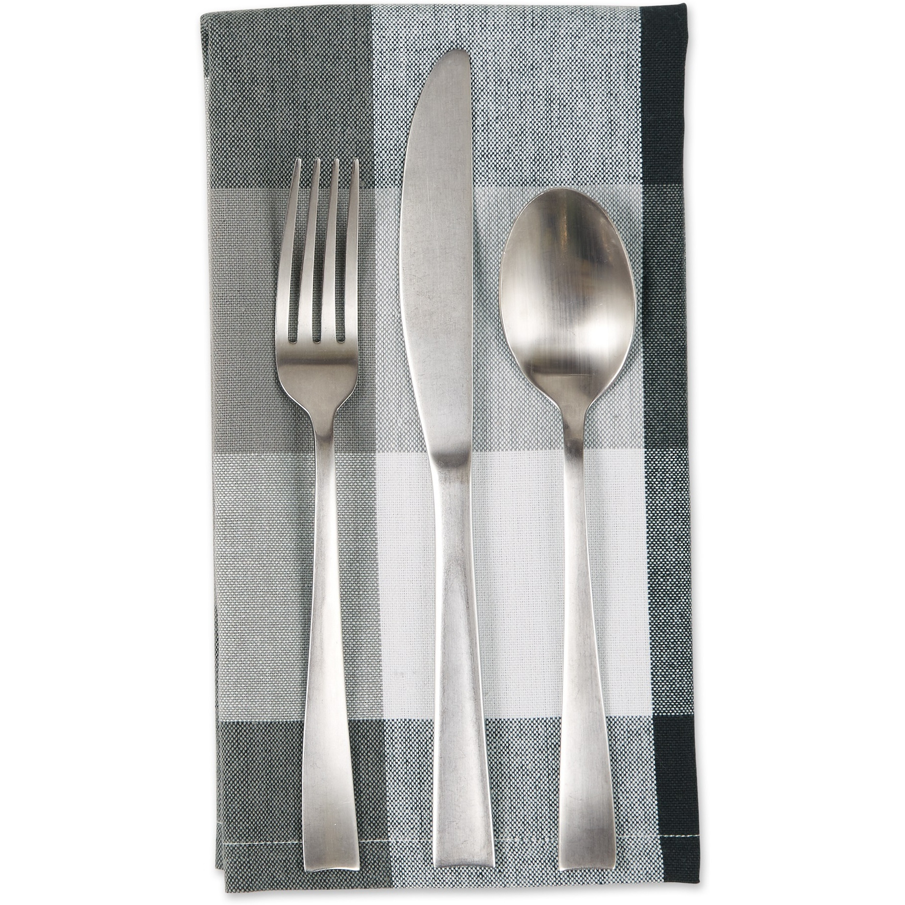 DII Black Tri Color Check Napkin (Set of 6)