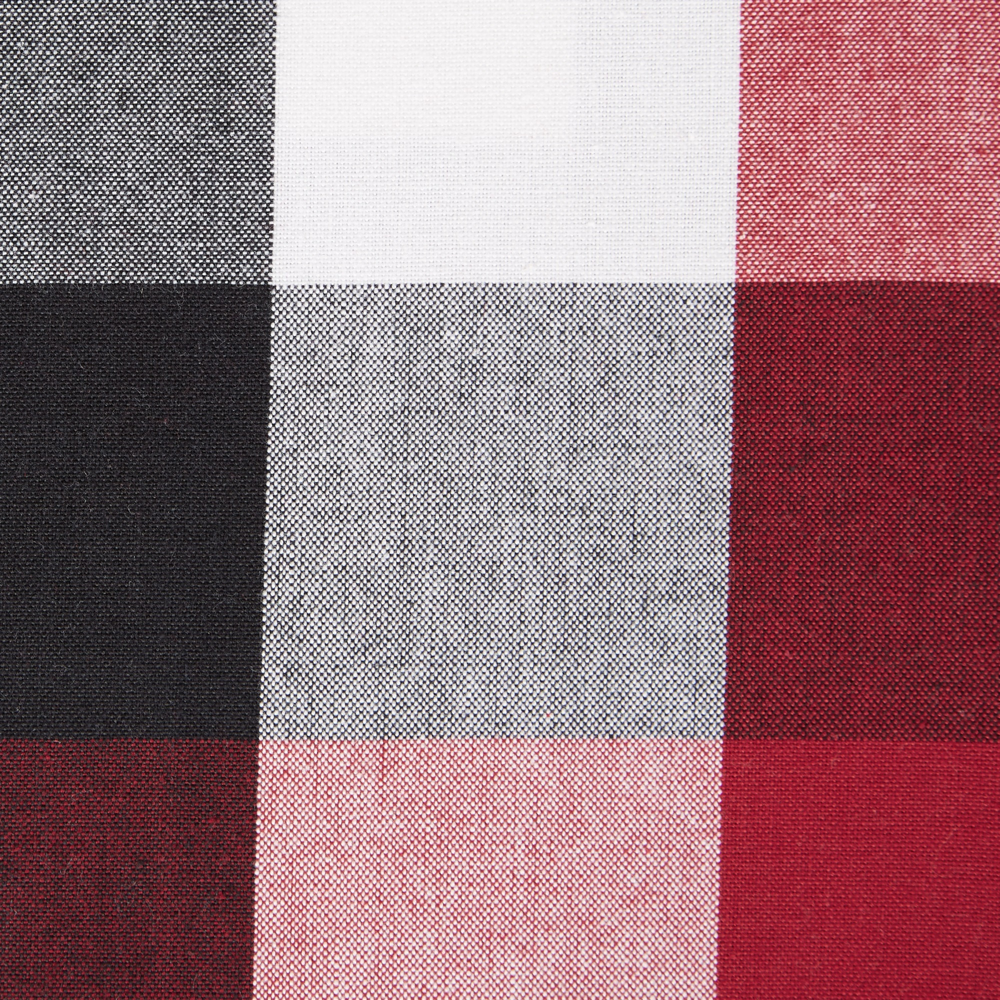 DII Cardinal Red Tri Color Check Table Runner
