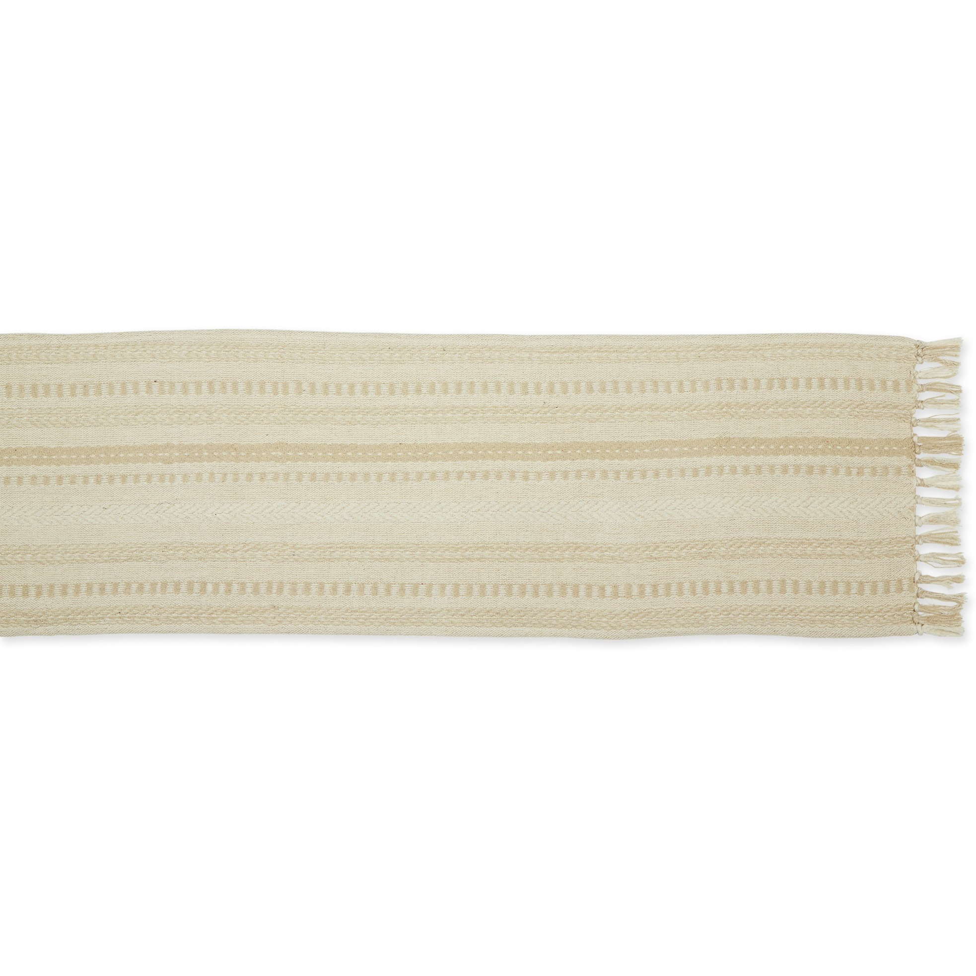 DII Vintage Linen Braided Stripe Table Runner 15x72