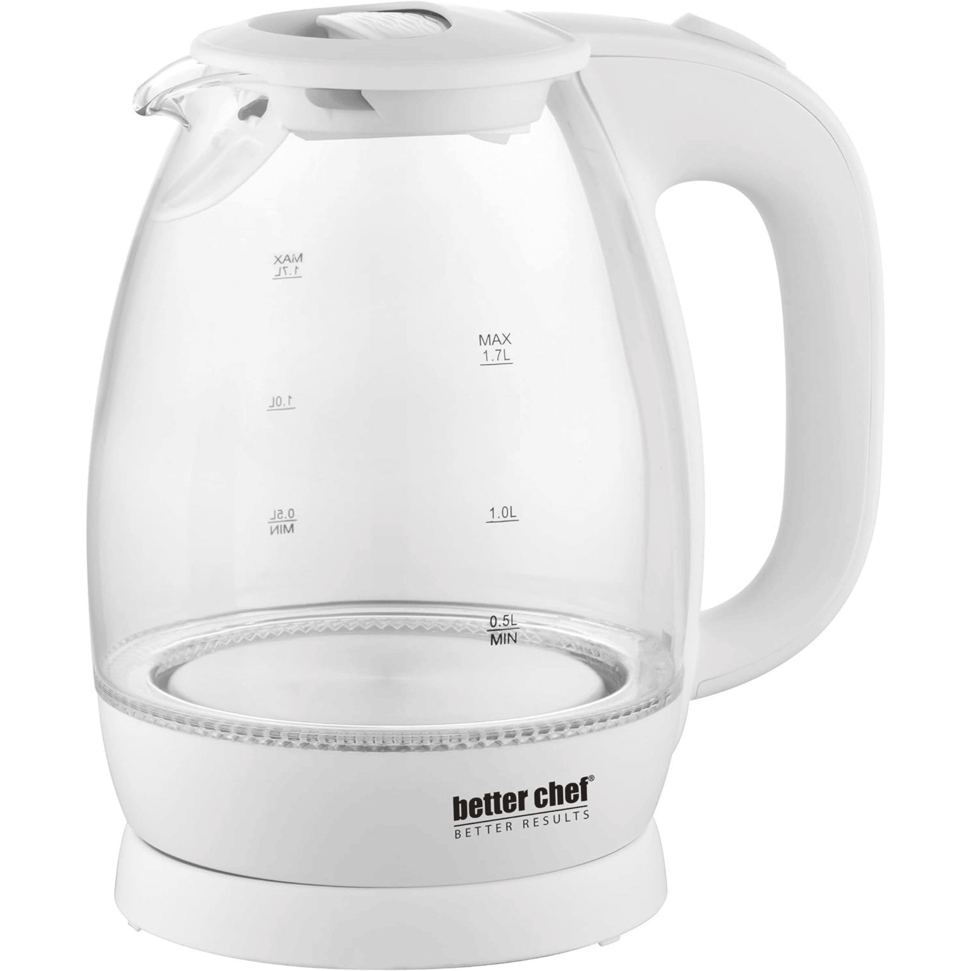 Better Chef 7-Cup Cordless Electric Borosilicate Glass Kettle with LED Light