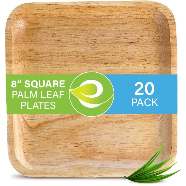 ECOH 8 IN PLM LEAF PLATE (8x20.00)