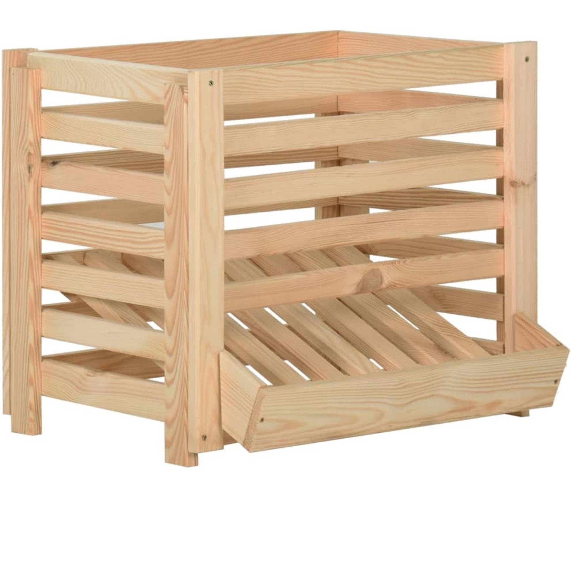 vidaXL Potato Box 23.6&quotx15.7&quotx19.7" Solid Wood Pine