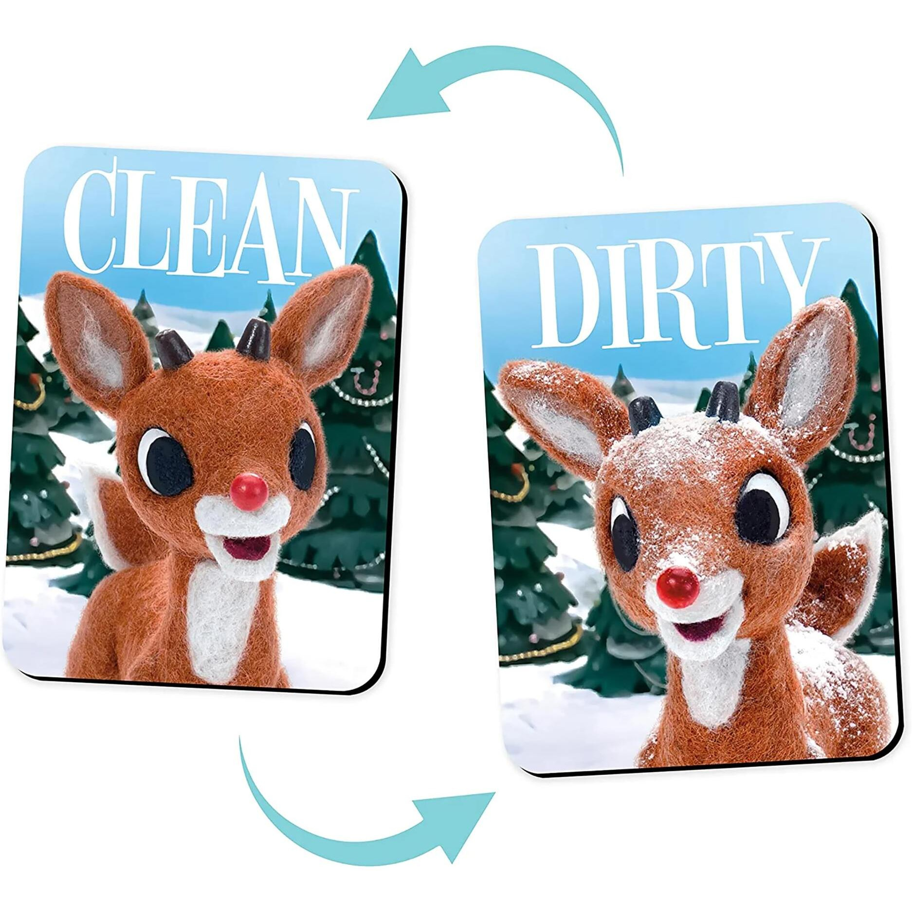 Rudolph the Red-Nosed Reindeer Double Sided Dishwasher Magnet
