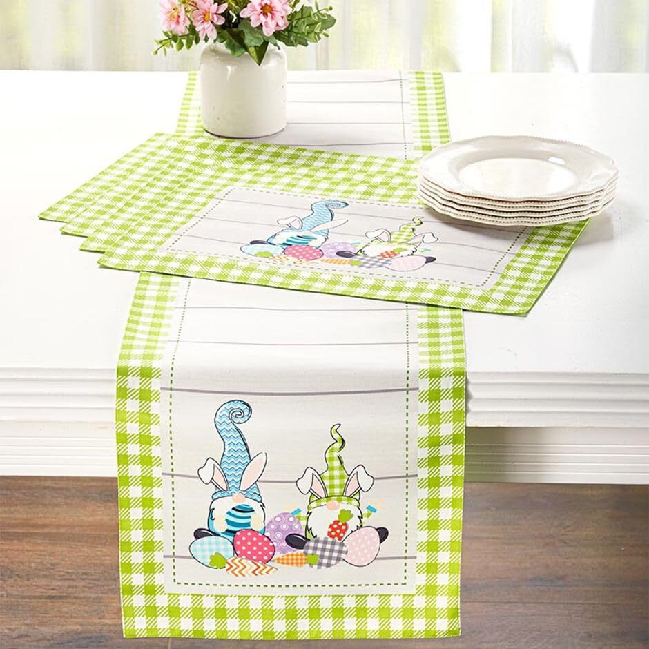 Easter Table Runner or Set of 4 Placemats - Set of 4 Placemats