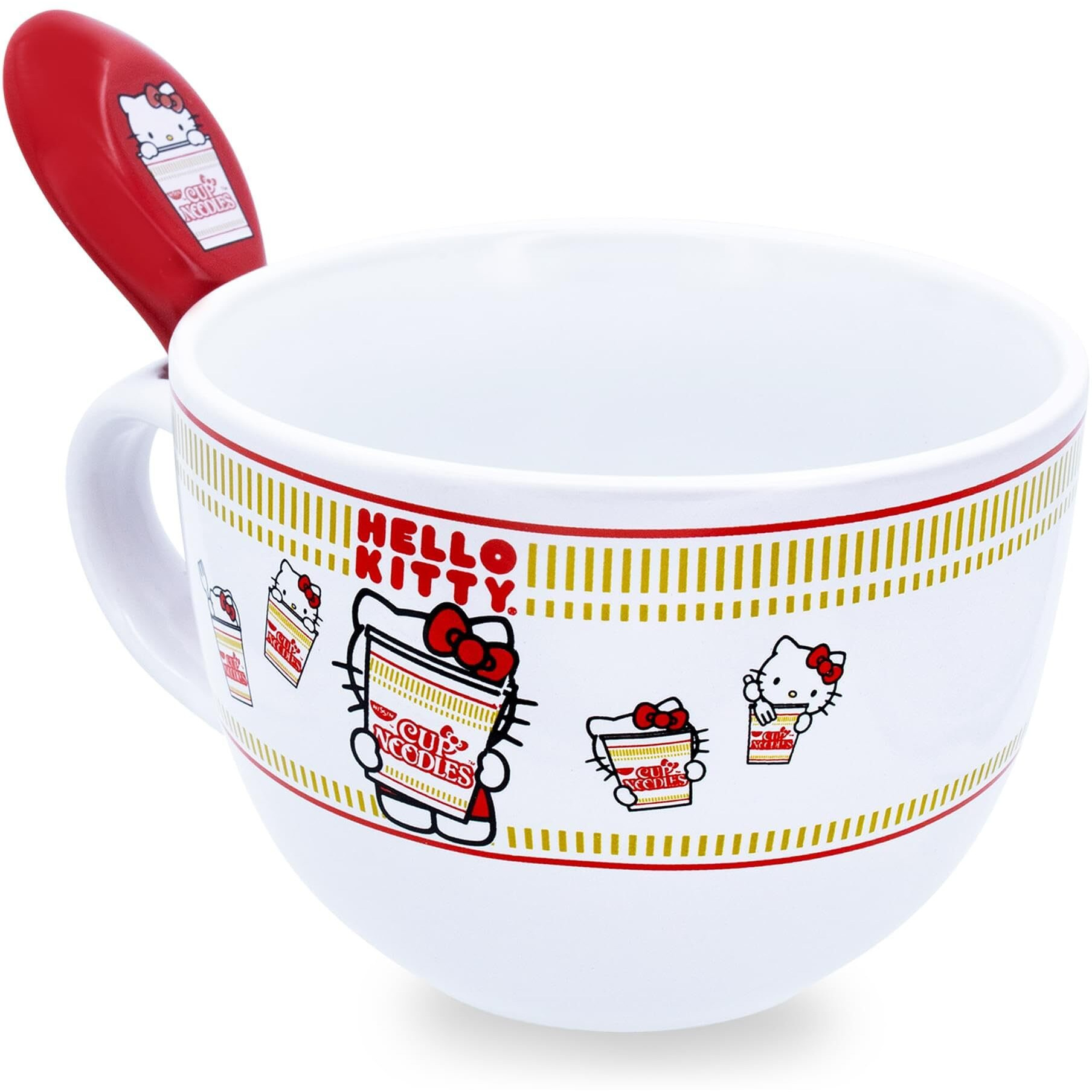 Sanrio Hello Kitty x Nissin cup Noodles Soup Mug With Spoon  Holds 24 Ounces