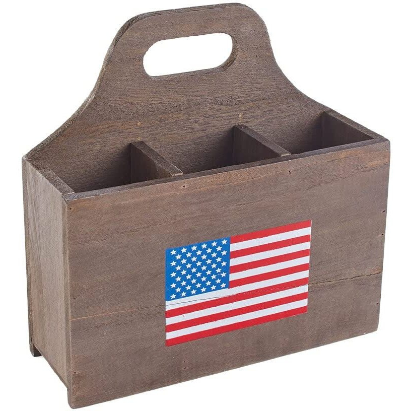 Wooden Americana Serving Collection - Flatware Caddy