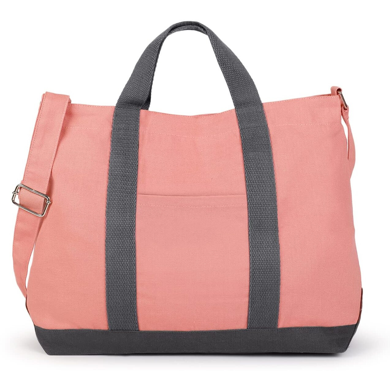 Eco Right Extra Large Canvas Tote Bag for Shopping & Work, Beach Bag with Adjustable Crossbody Handles