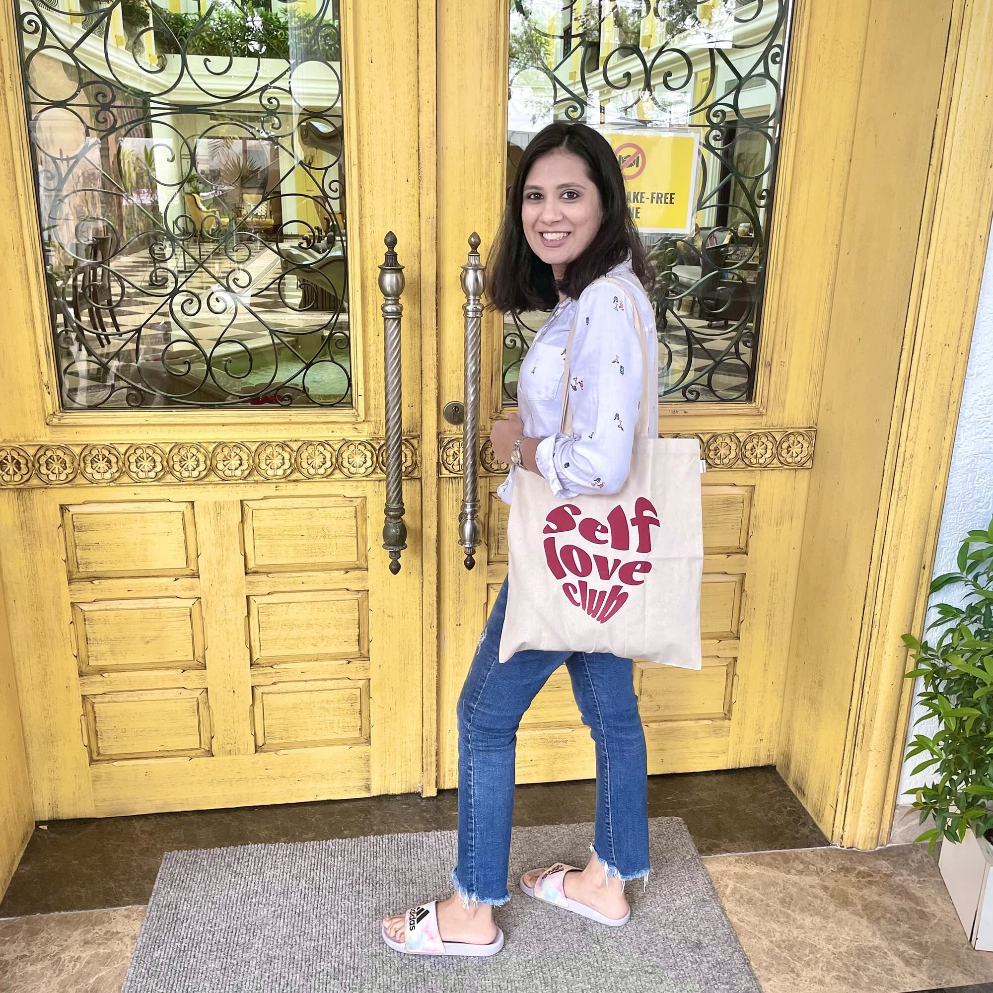 Ecoright Aesthetic Canvas Tote Bag for Women, Reusable Cotton Tote Bag for Grocery, Shopping, Beach & Daily Use