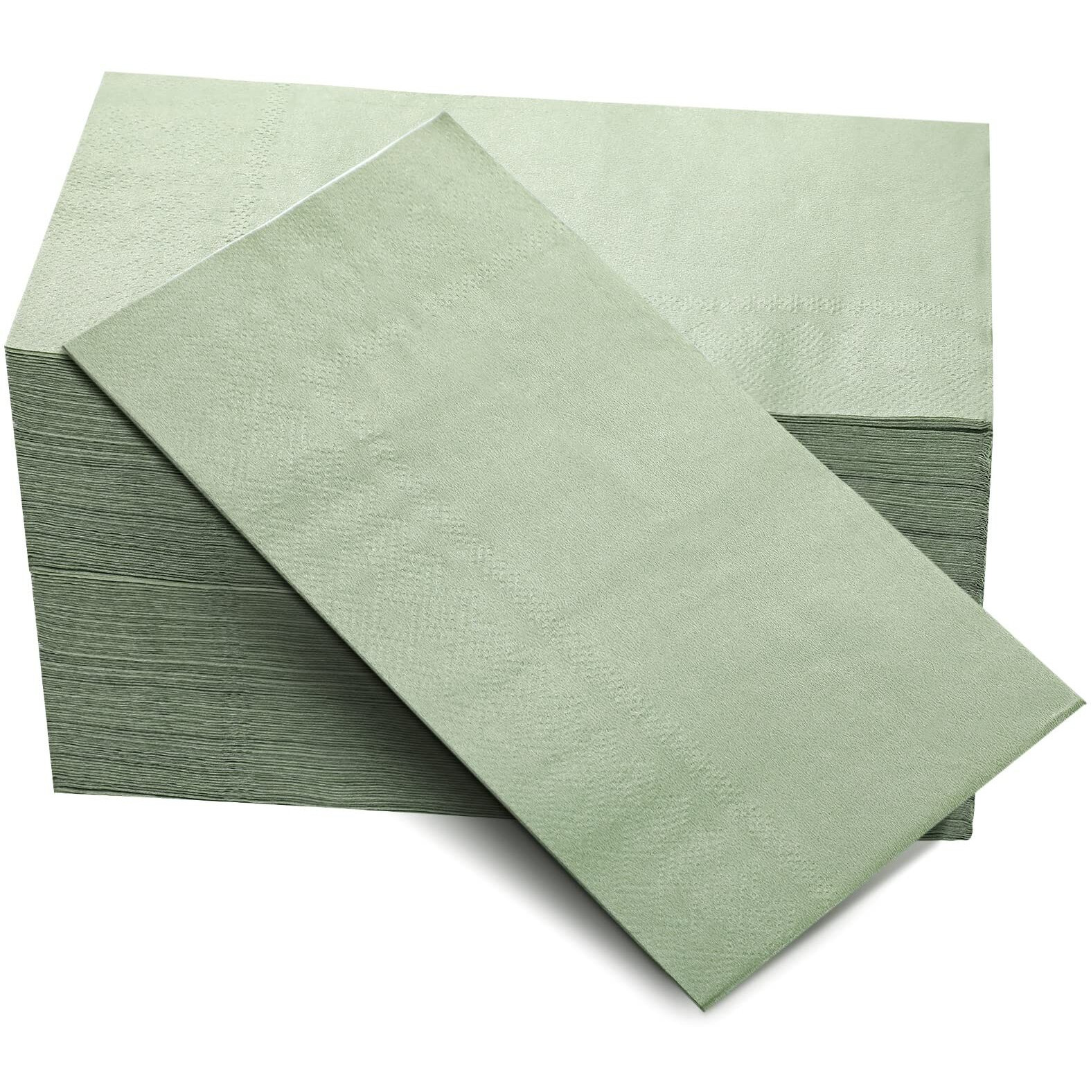 Eaasty 200 Pcs Cocktail Napkins 2-Ply Disposable Soft Napkins Paper Hand Towels for Dinner Wedding Birthday Party Bridal Anniversary Reception Event 13 x 15.75 Inch (Green)