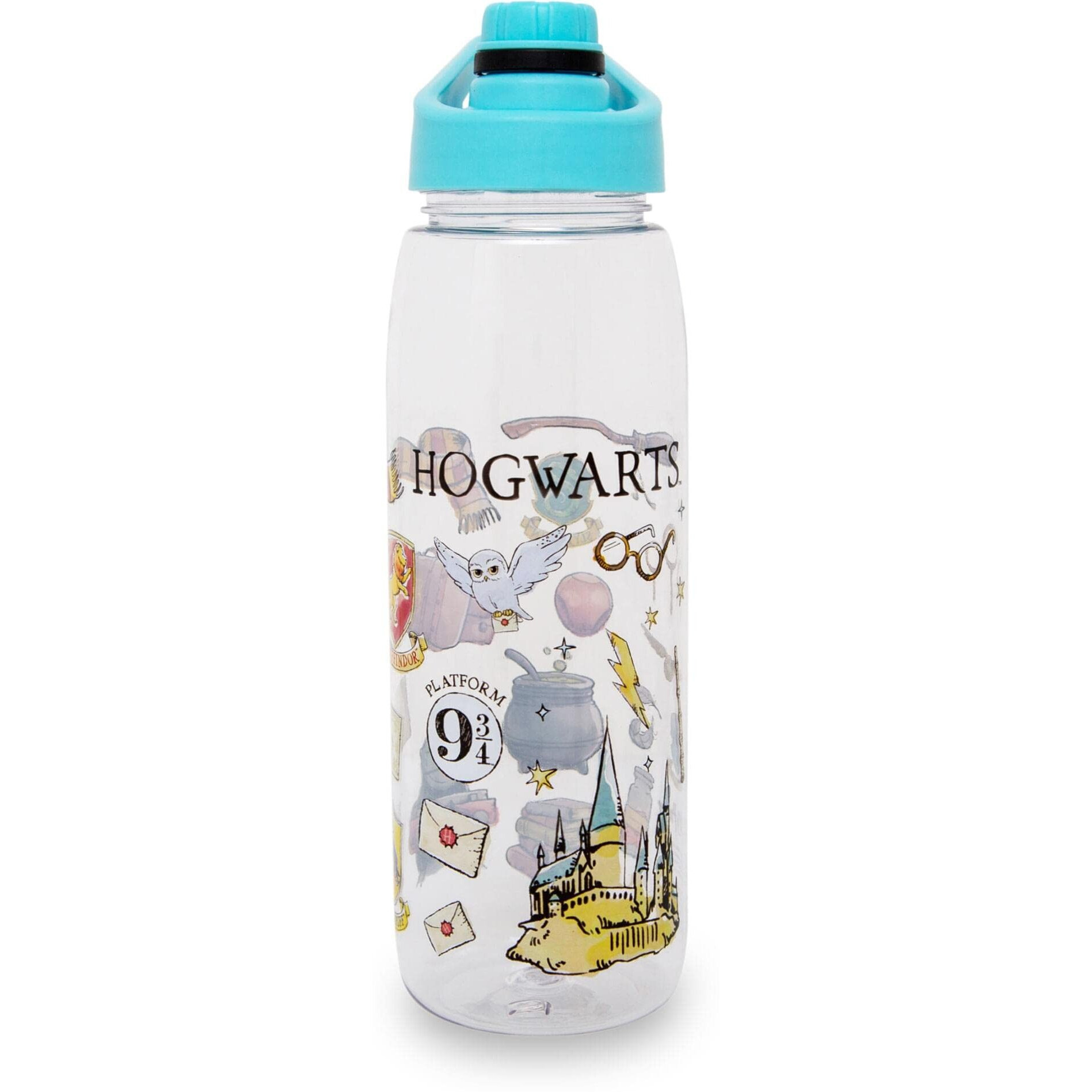 Harry Potter Hogwarts Destination Plastic Water Bottle With Twist Spout  Holds 28 Ounces
