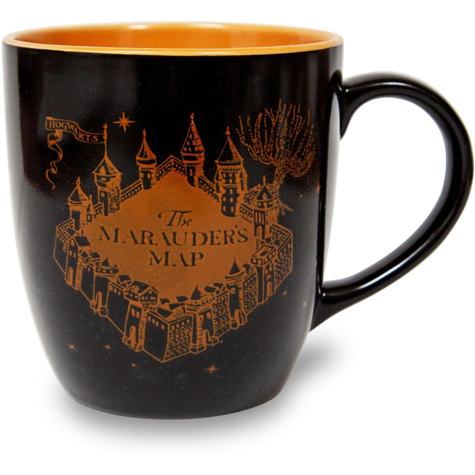 Harry Potter Marauders Map Black and gold ceramic Mug  Holds 18 Ounces