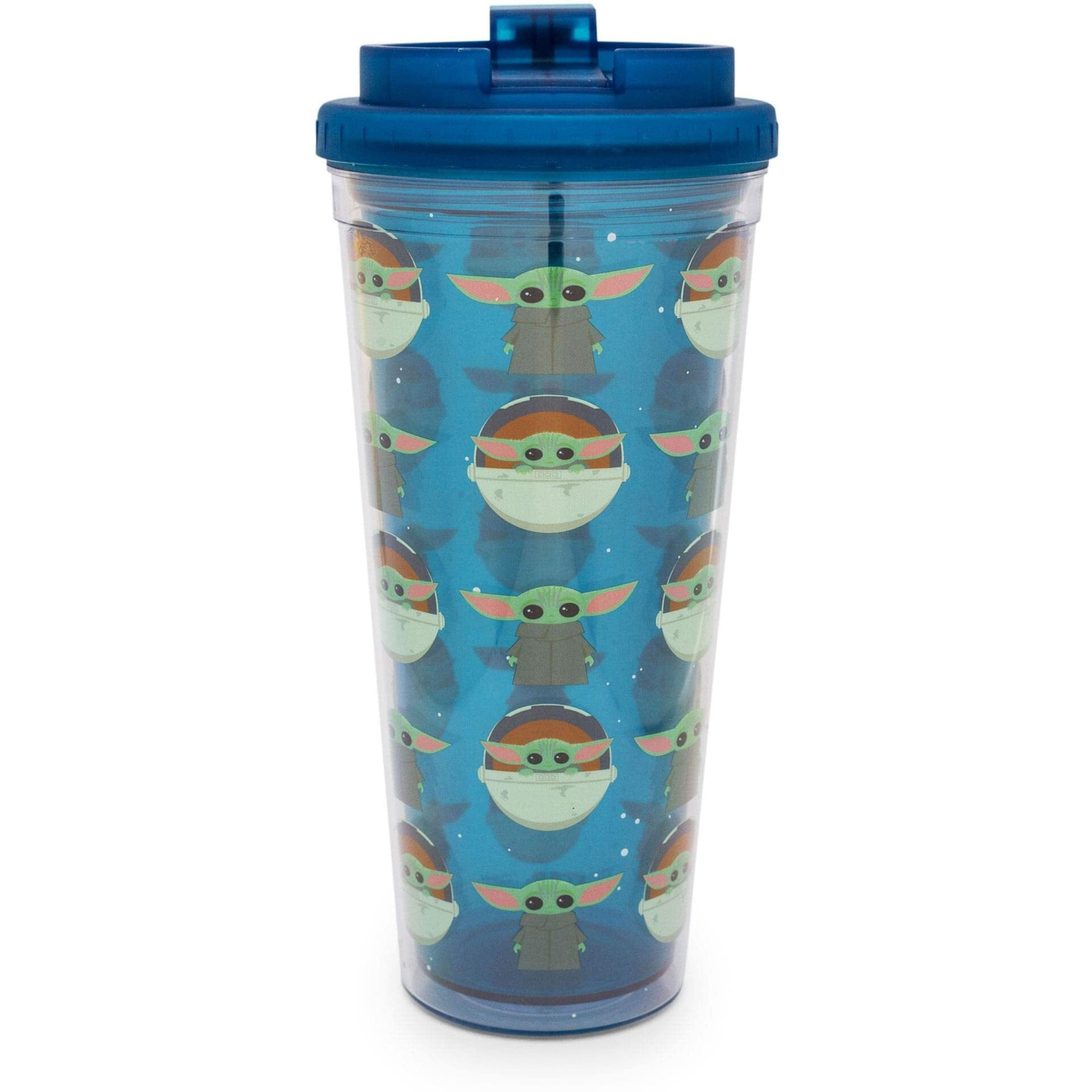 Star Wars The Mandalorian grogu Plastic Travel Tumbler  Holds 24 Ounces