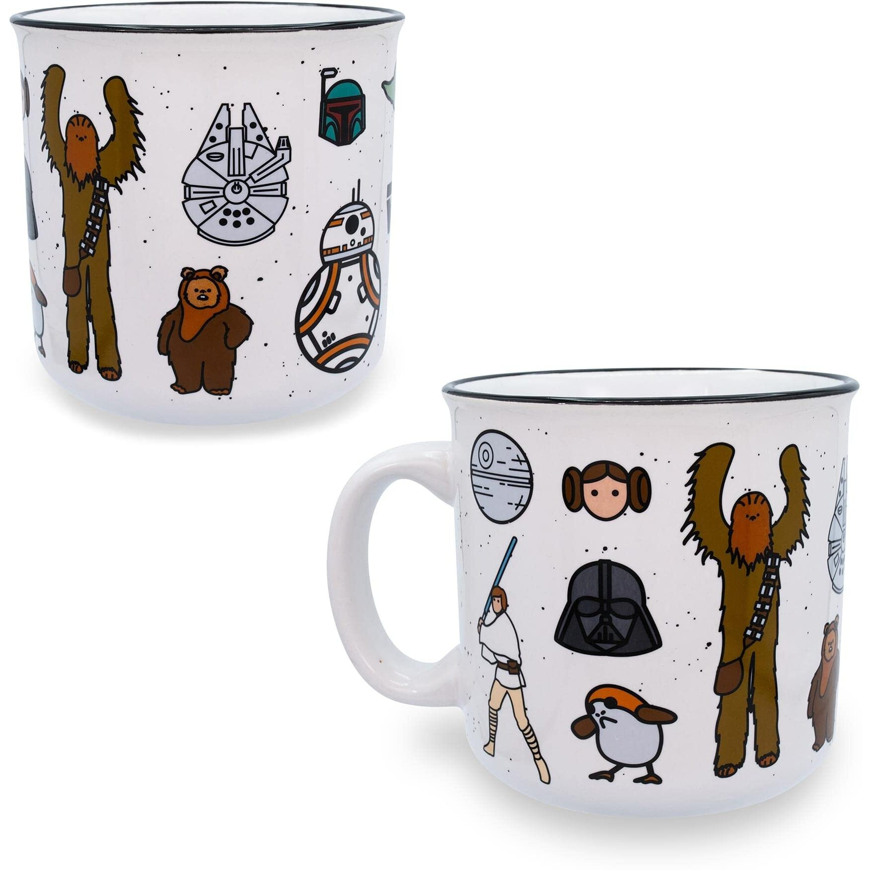 Star Wars characters ceramic camper Mug  Holds 20 Ounces