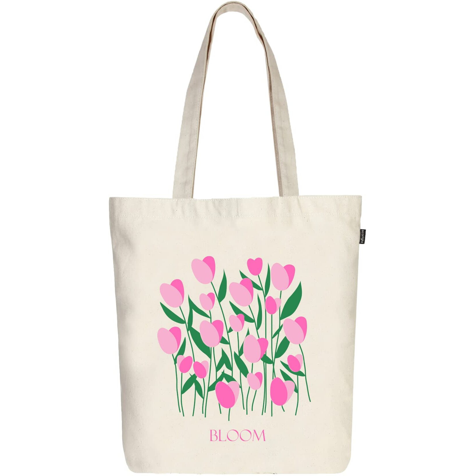 Ecoright Aesthetic Canvas Tote Bag for Women with Zipper, Mothers Day Gift Tote Bag for Women for Beach, Grocery, Daily Use