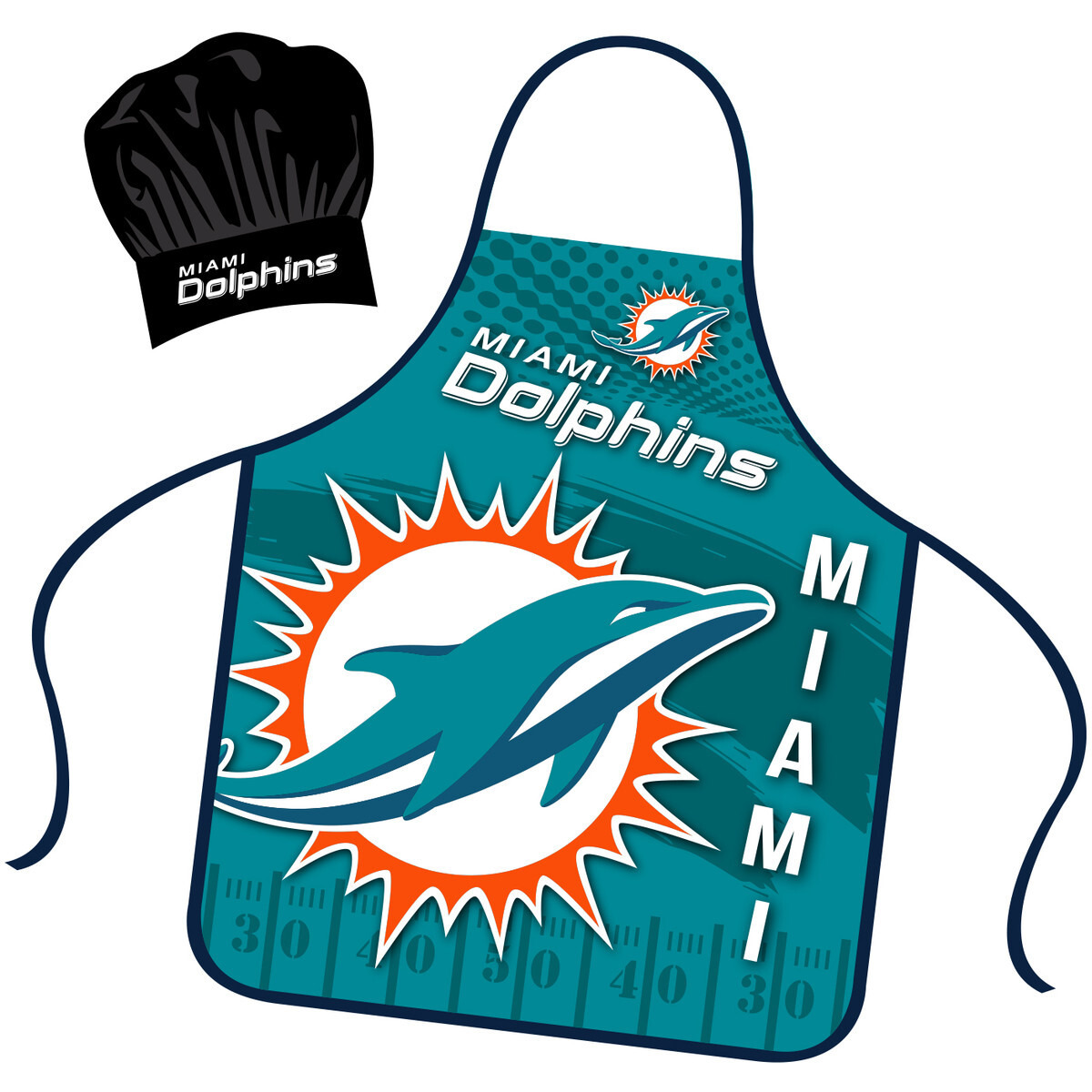 Miami Dolphins Chef Hat and Apron Set