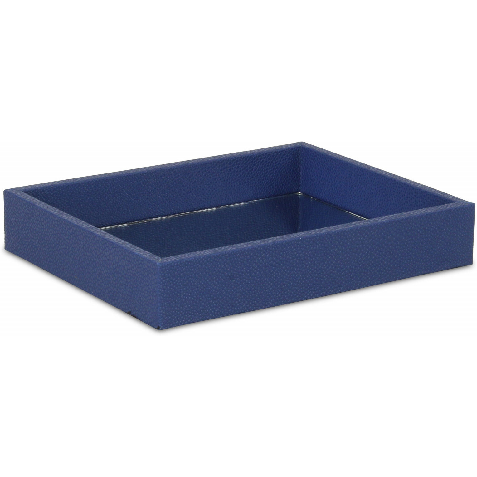 10" Navy Blue Rectangular Wood Handmade Tray
