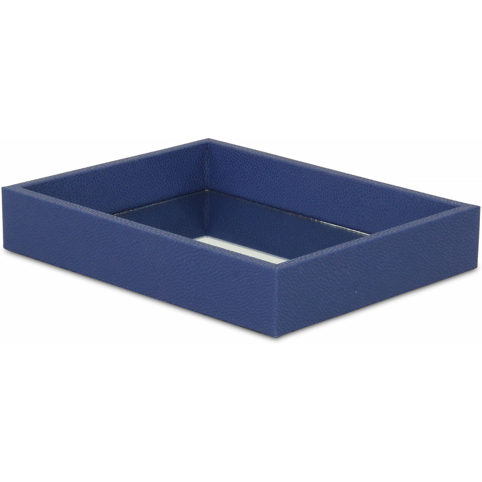 10" Navy Blue Rectangular Wood Handmade Tray