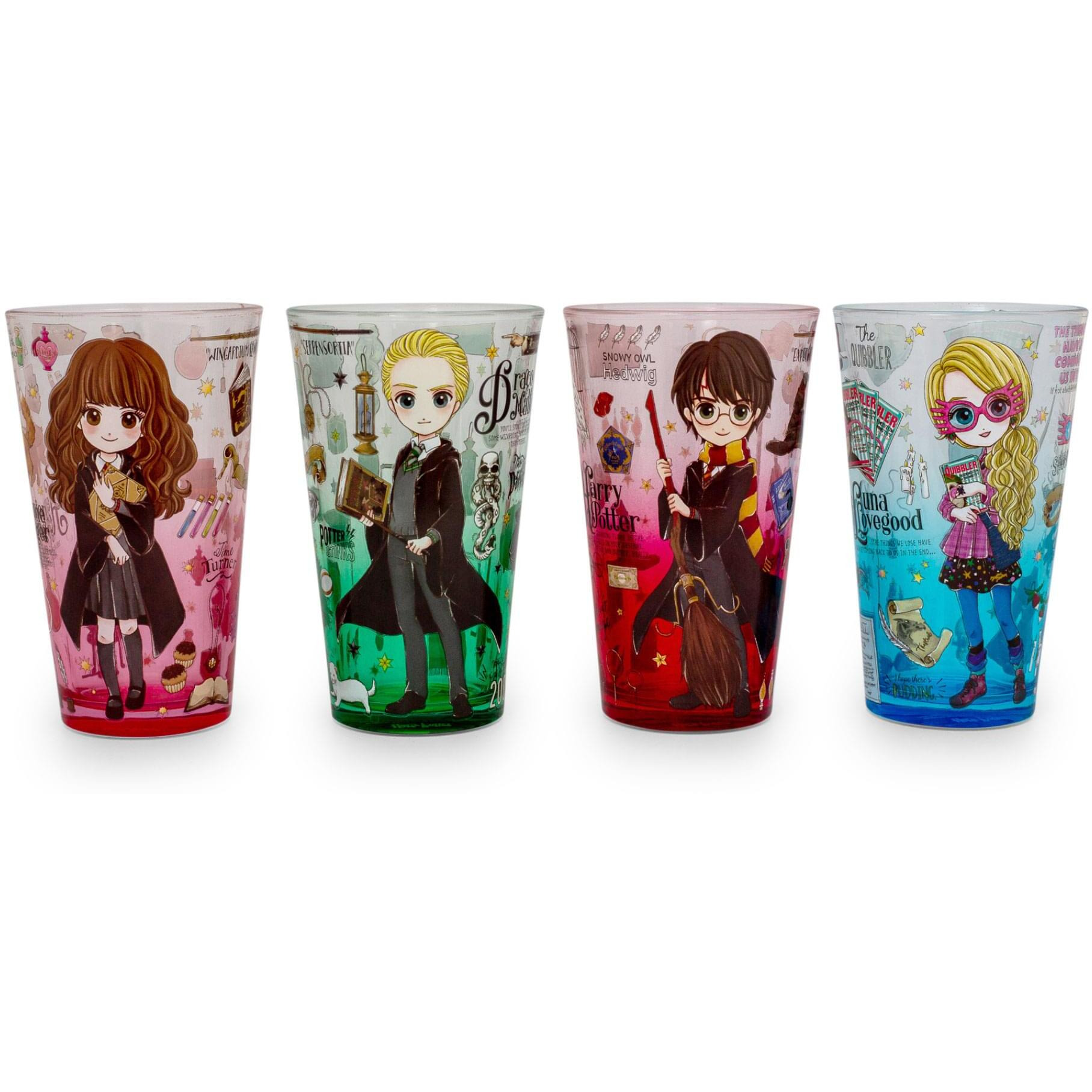 Harry Potter Magical characters 16-Ounce Pint glasses  Set of 4