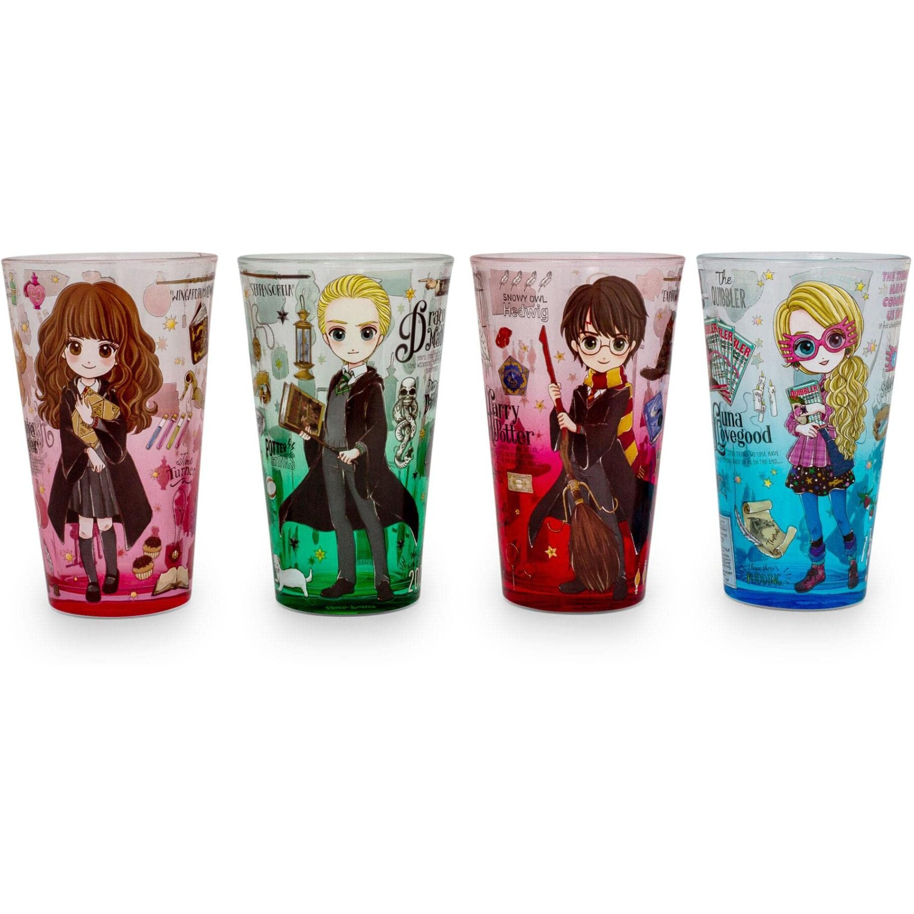 Harry Potter Magical characters 16-Ounce Pint glasses  Set of 4