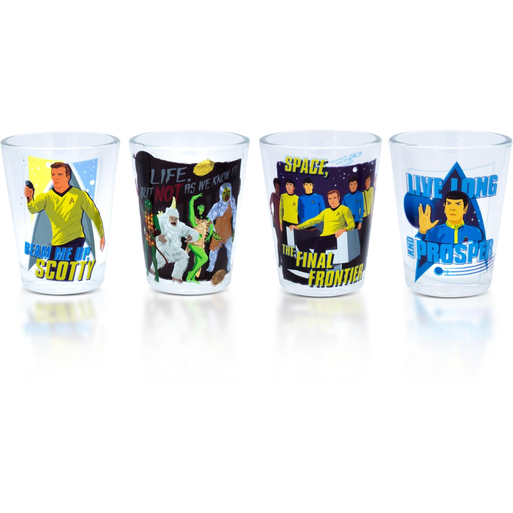 Star Trek The Original Series 2-Ounce Mini Shot glasses  Set of 4