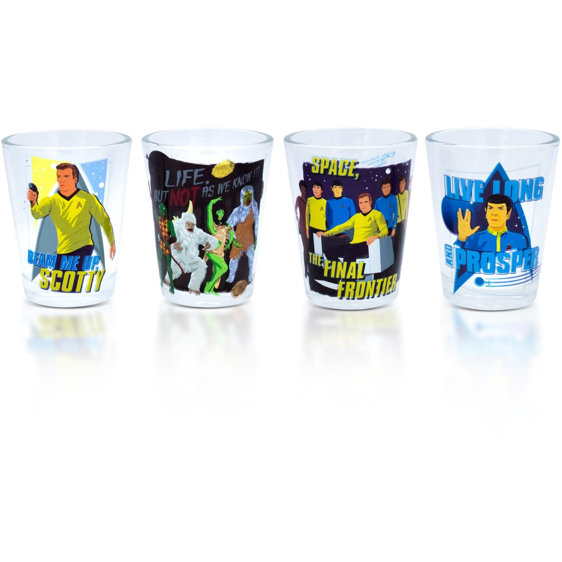 Star Trek The Original Series 2-Ounce Mini Shot glasses  Set of 4