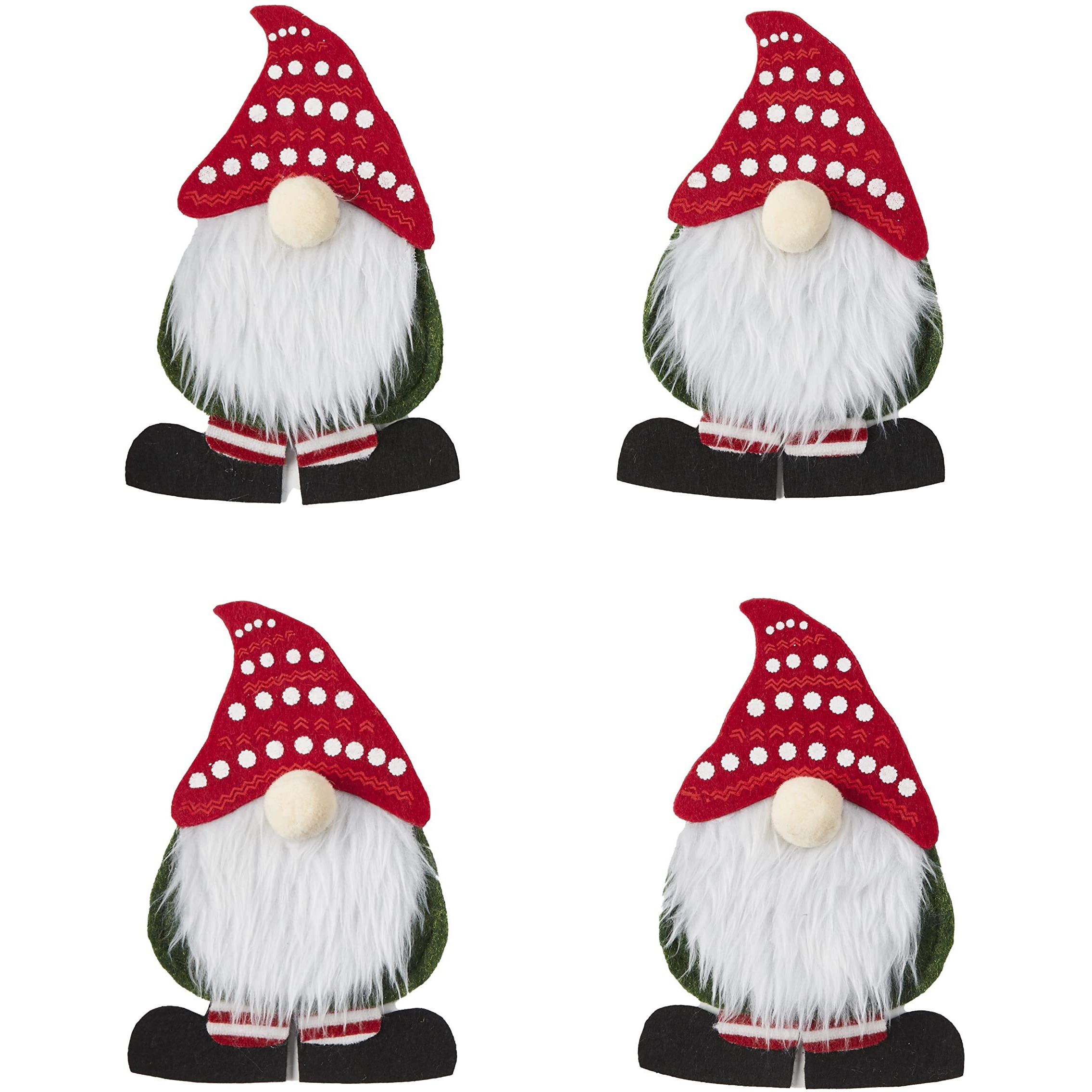 Set of 4 Flatware Holders - Gnomes