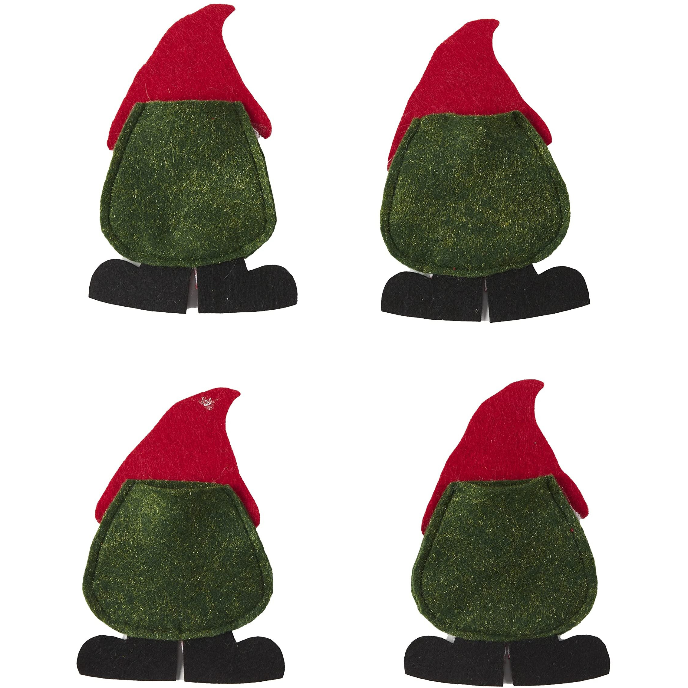 Set of 4 Flatware Holders - Gnomes