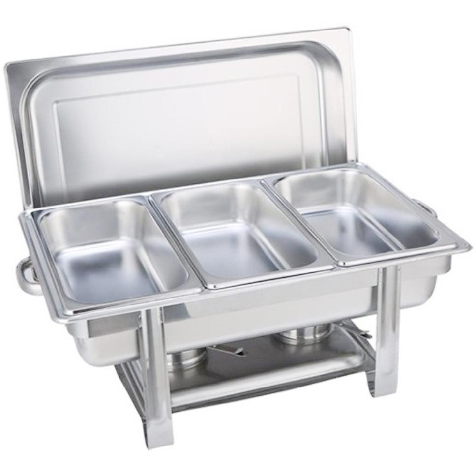 SOGA Triple Tray Stainless Steel Chafing Catering Dish Food Warmer