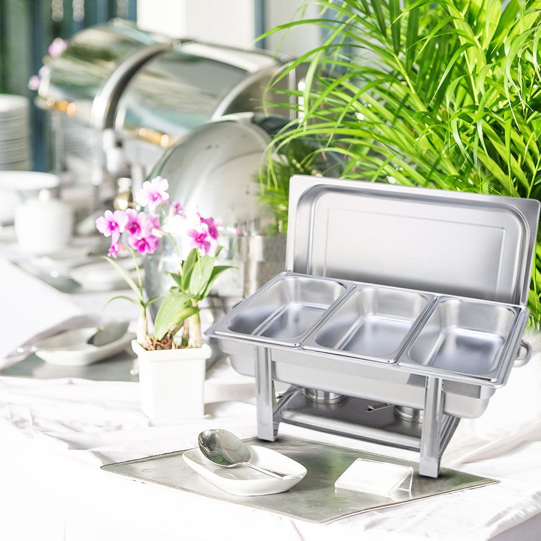 SOGA Triple Tray Stainless Steel Chafing Catering Dish Food Warmer