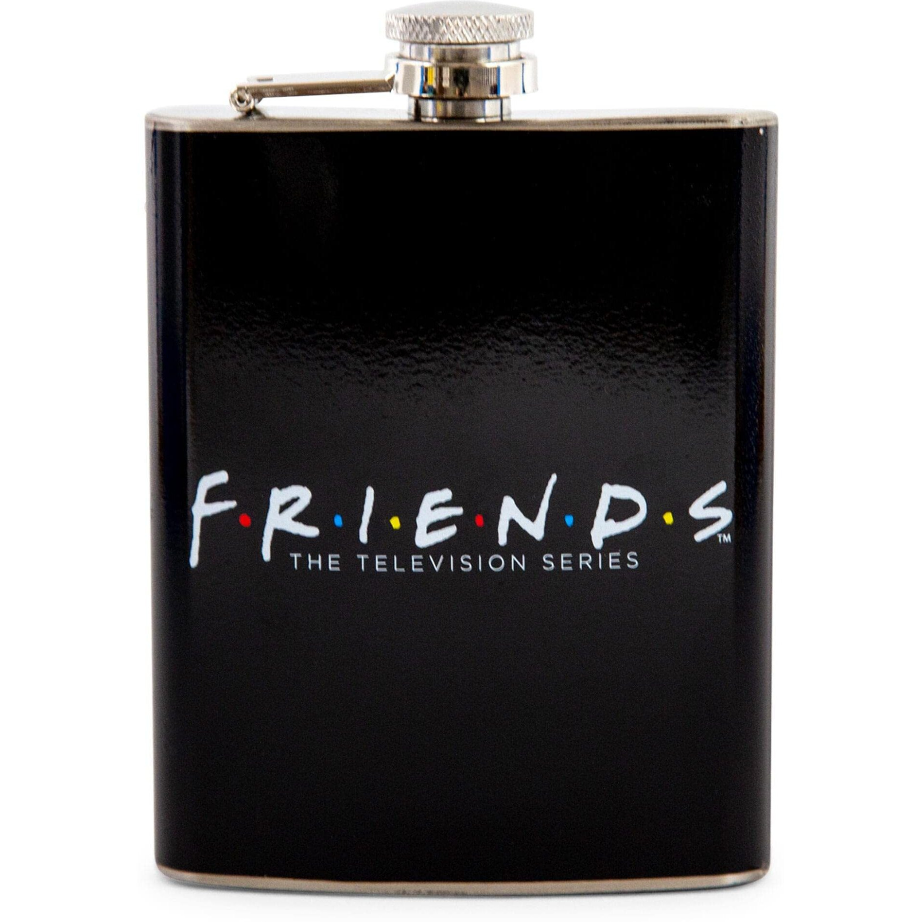 Friends Logo Stainless Steel Flask  Holds 7 Ounces