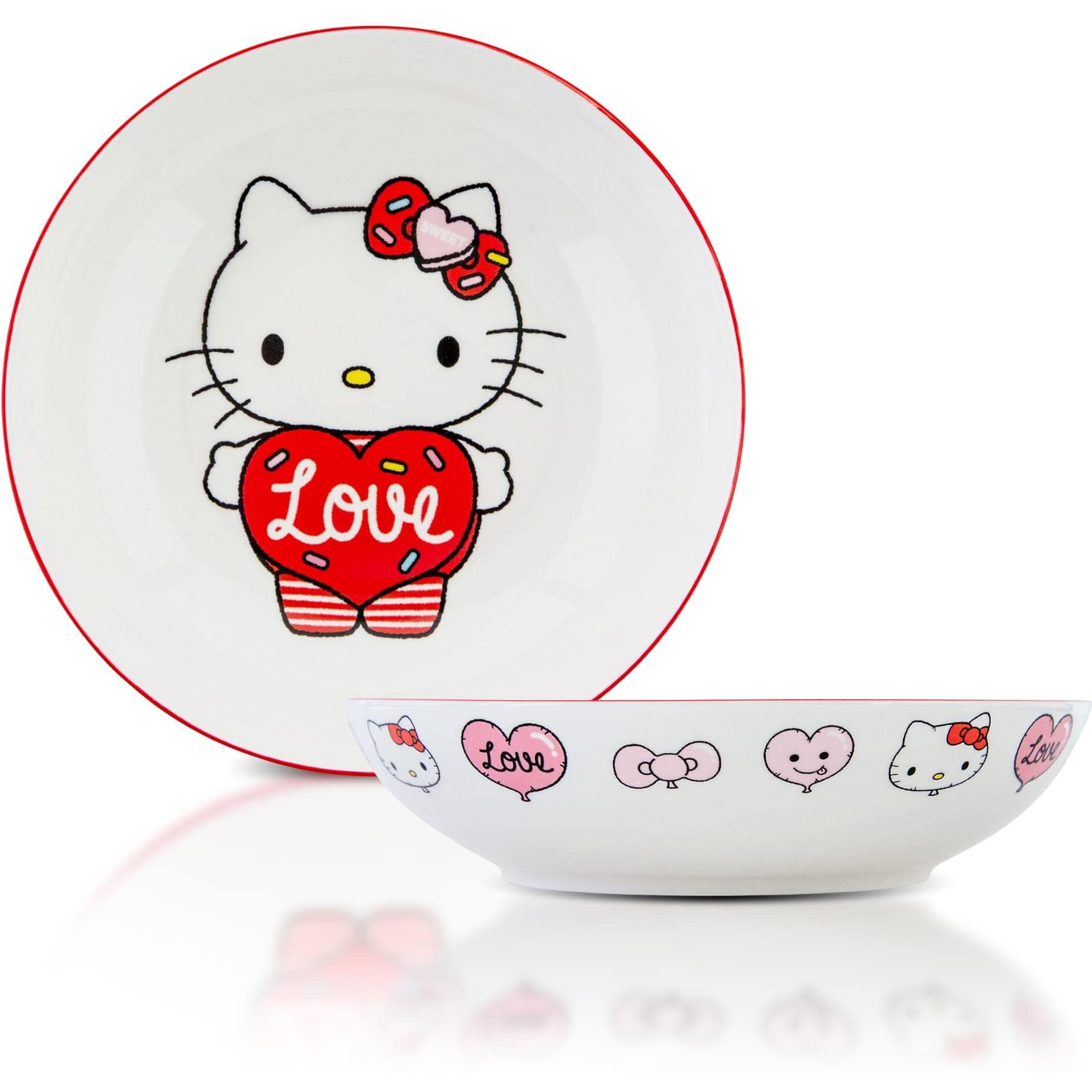 Sanrio Hello Kitty Love 9-Inch ceramic coupe Dinner Bowl