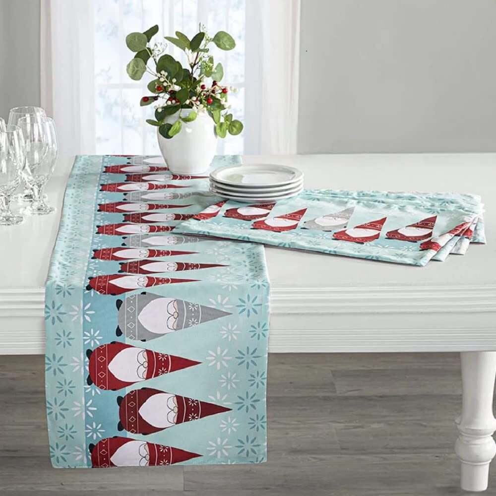 Winter Gnome Table Runner or Set of 4 Placemats - Table Runner