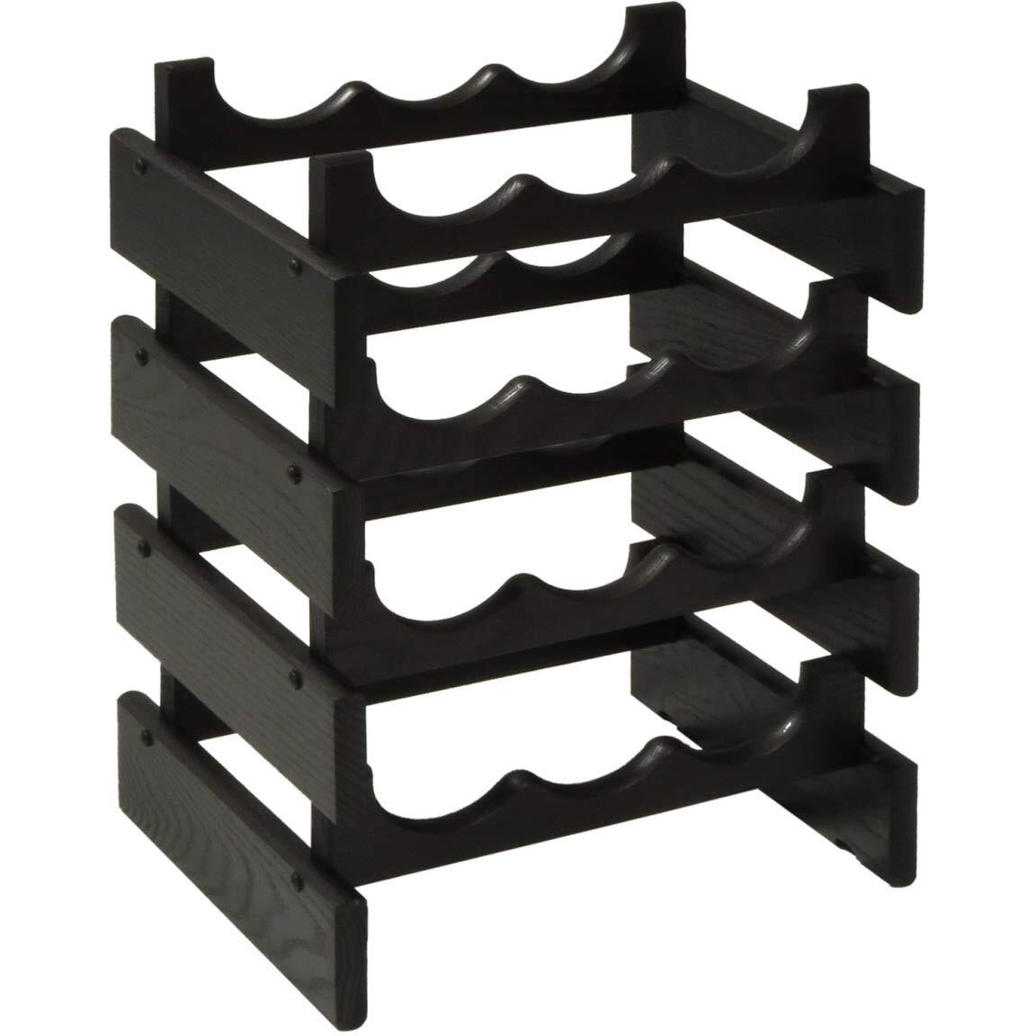 12 Bottle Dakota Wine Rack - Black
