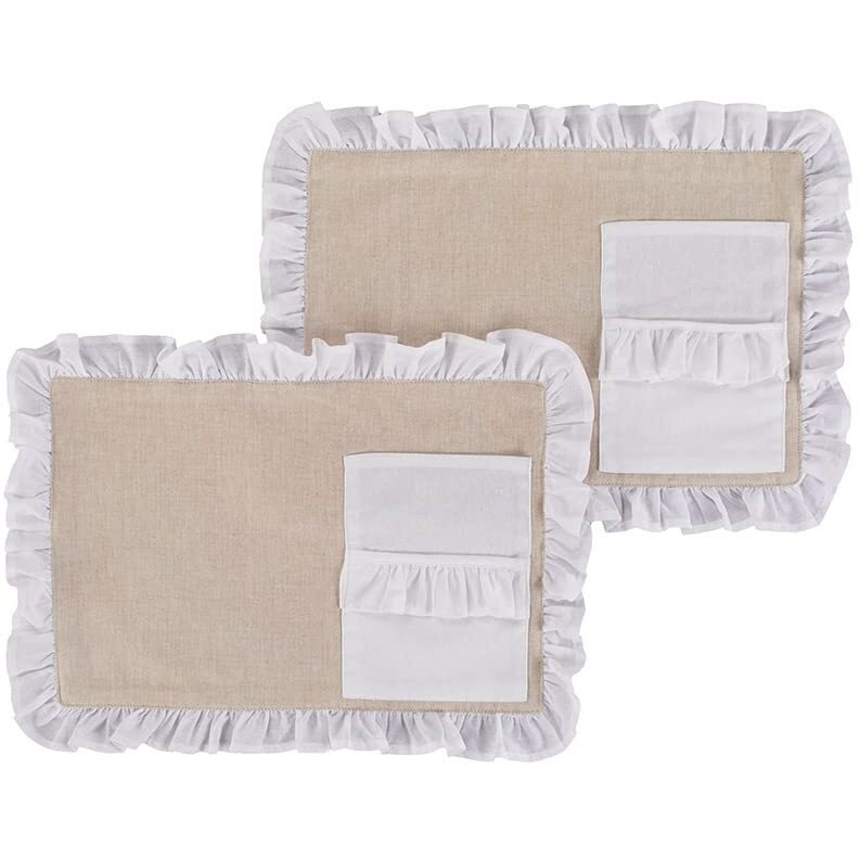 Ruffled Table Runner or Placemats - Set of 2 Placemats