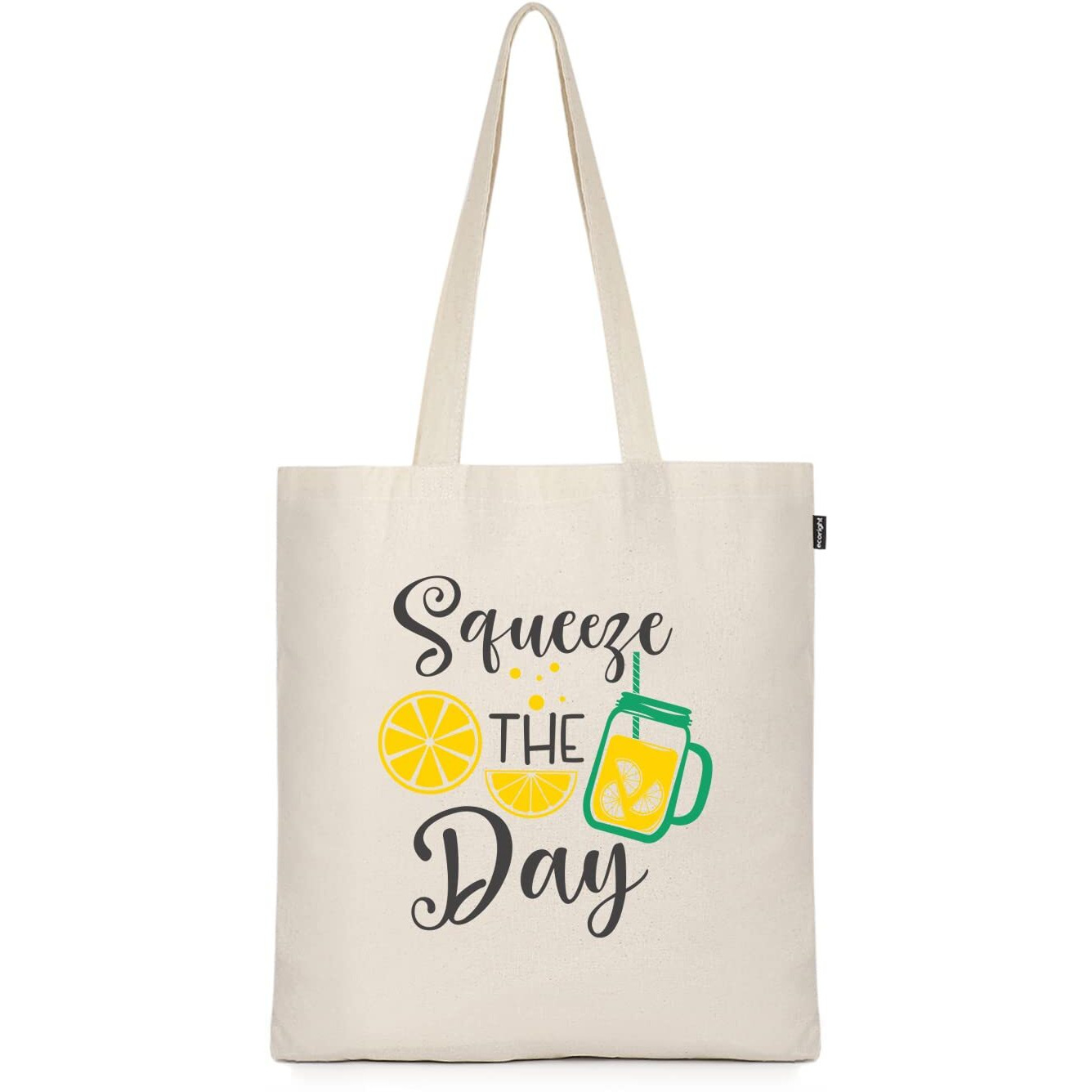 Ecoright Aesthetic Canvas Tote Bag for Women, Reusable Cotton Tote Bag for Grocery, Shopping, Beach & Daily Use
