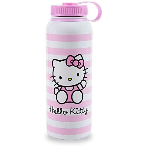 Sanrio Hello Kitty Pink Stainless Steel Water Bottle  Holds 42 Ounces