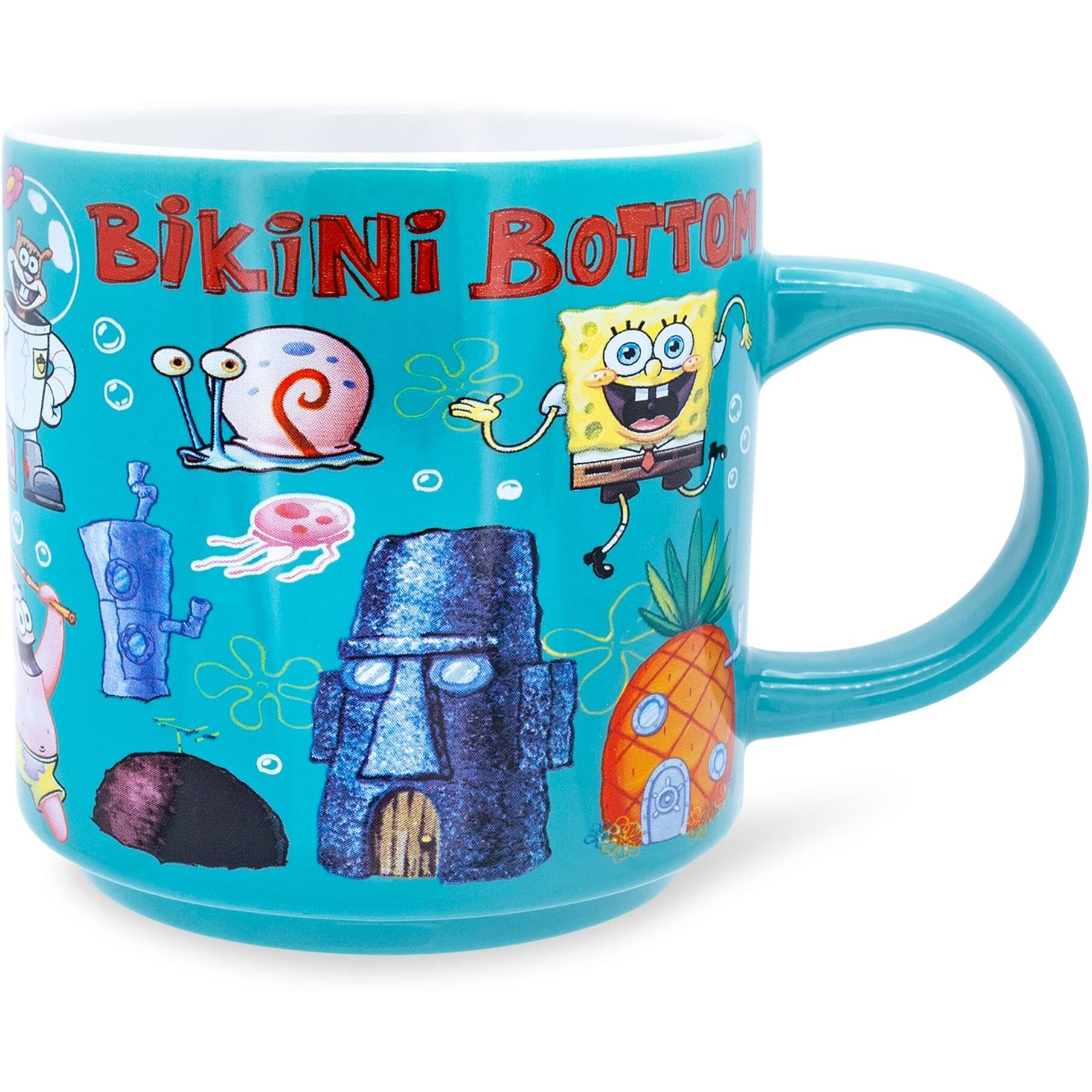 SpongeBob SquarePants Bikini Bottom ceramic Mug  Holds 13 Ounces