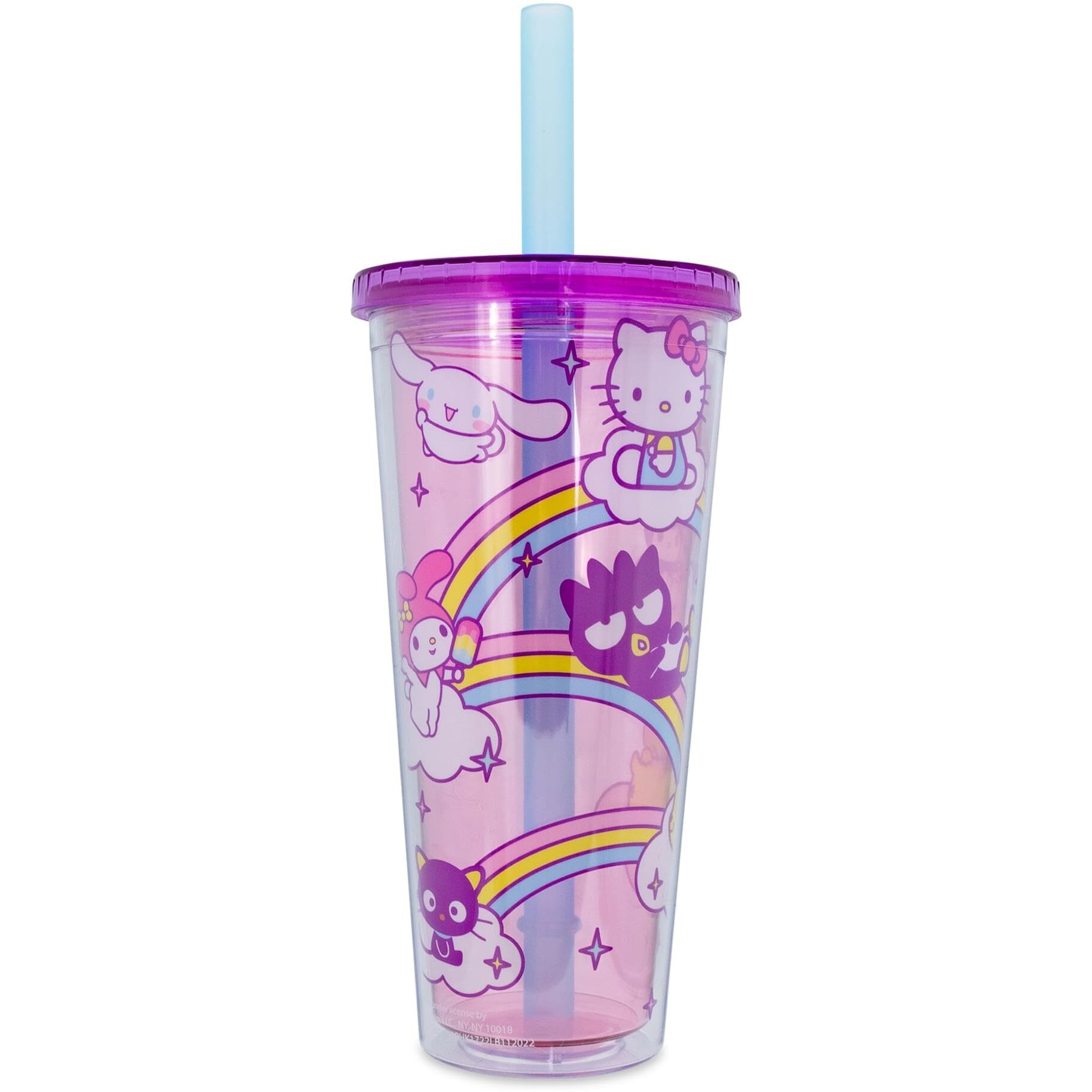 Sanrio Hello Kitty and Friends carnival cup With Lid and Straw  Holds 24 Ounces