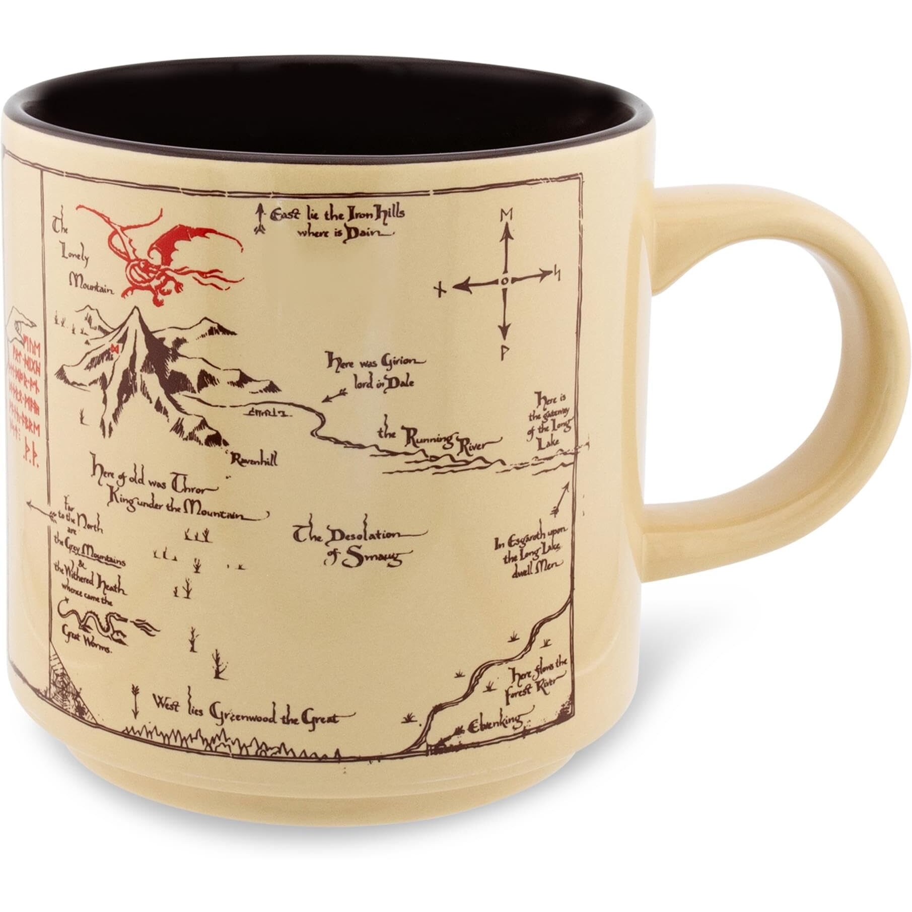 The Hobbit The Shire Map ceramic Mug  Holds 13 Ounces