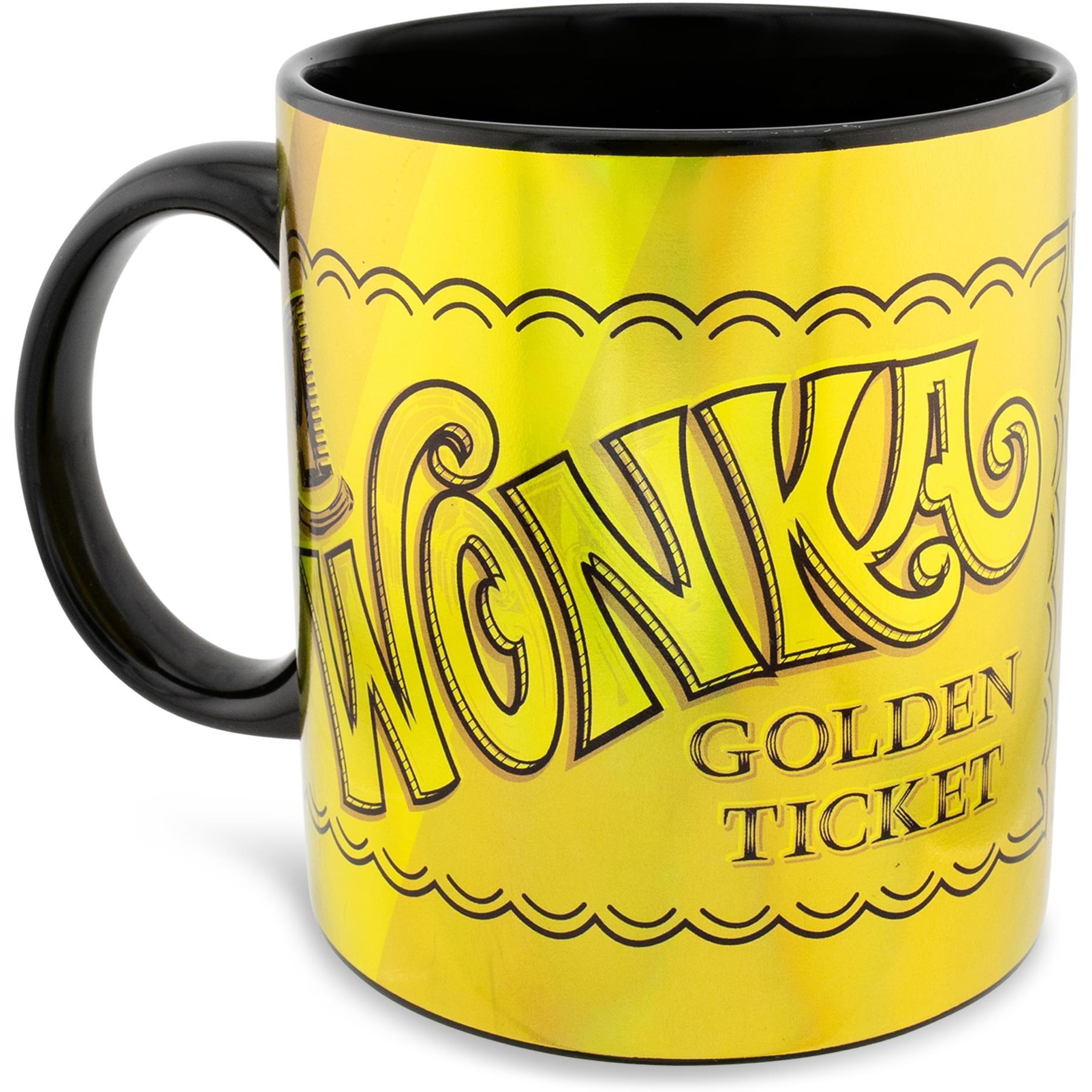 Willy Wonka golden Ticket ceramic Mug  Holds 20 Ounces