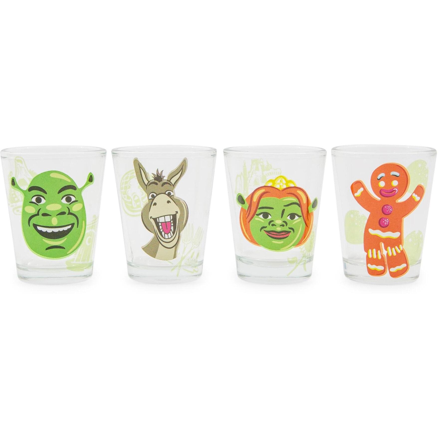 Shrek characters 2-Ounce Mini Shot glasses  Set of 4
