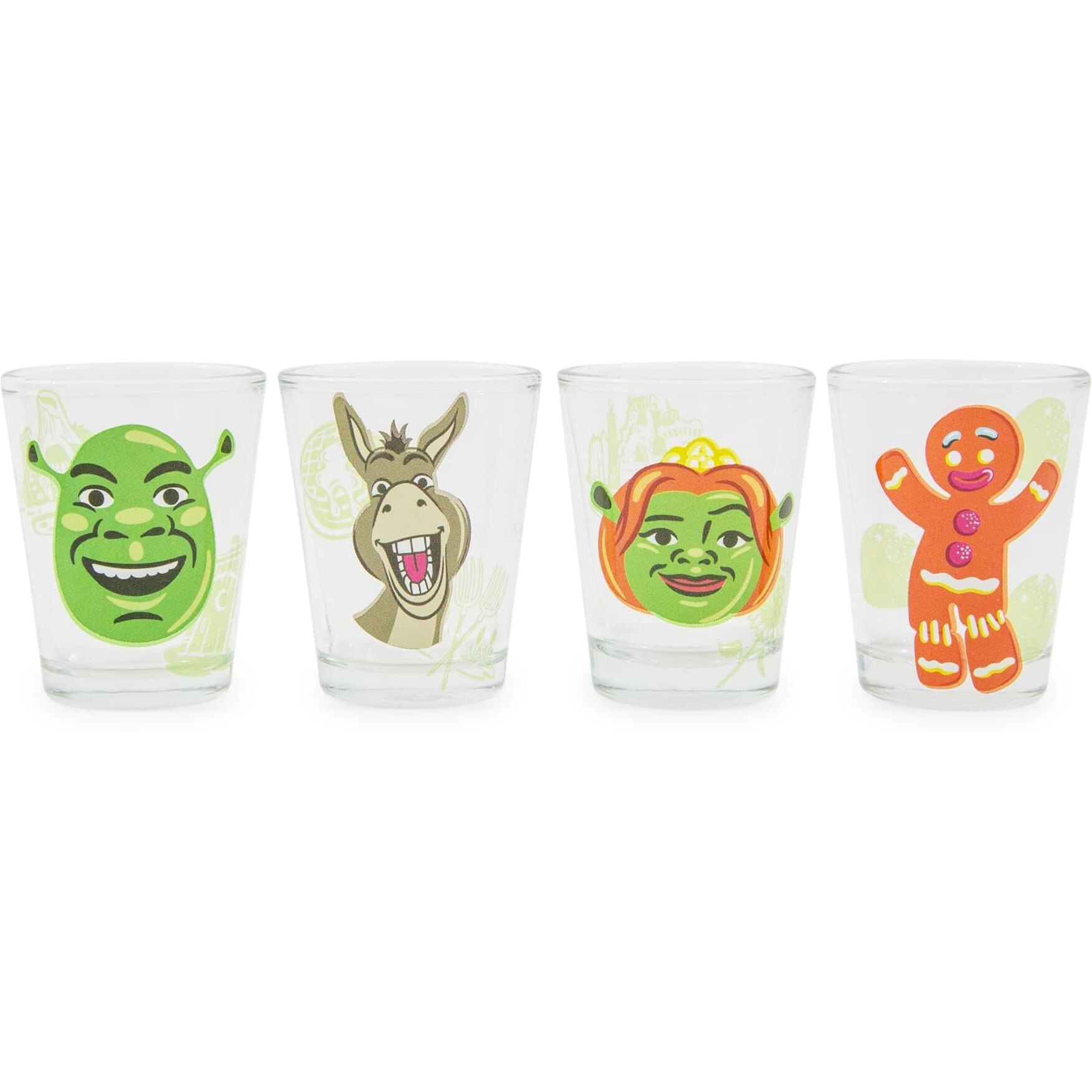 Shrek characters 2-Ounce Mini Shot glasses  Set of 4