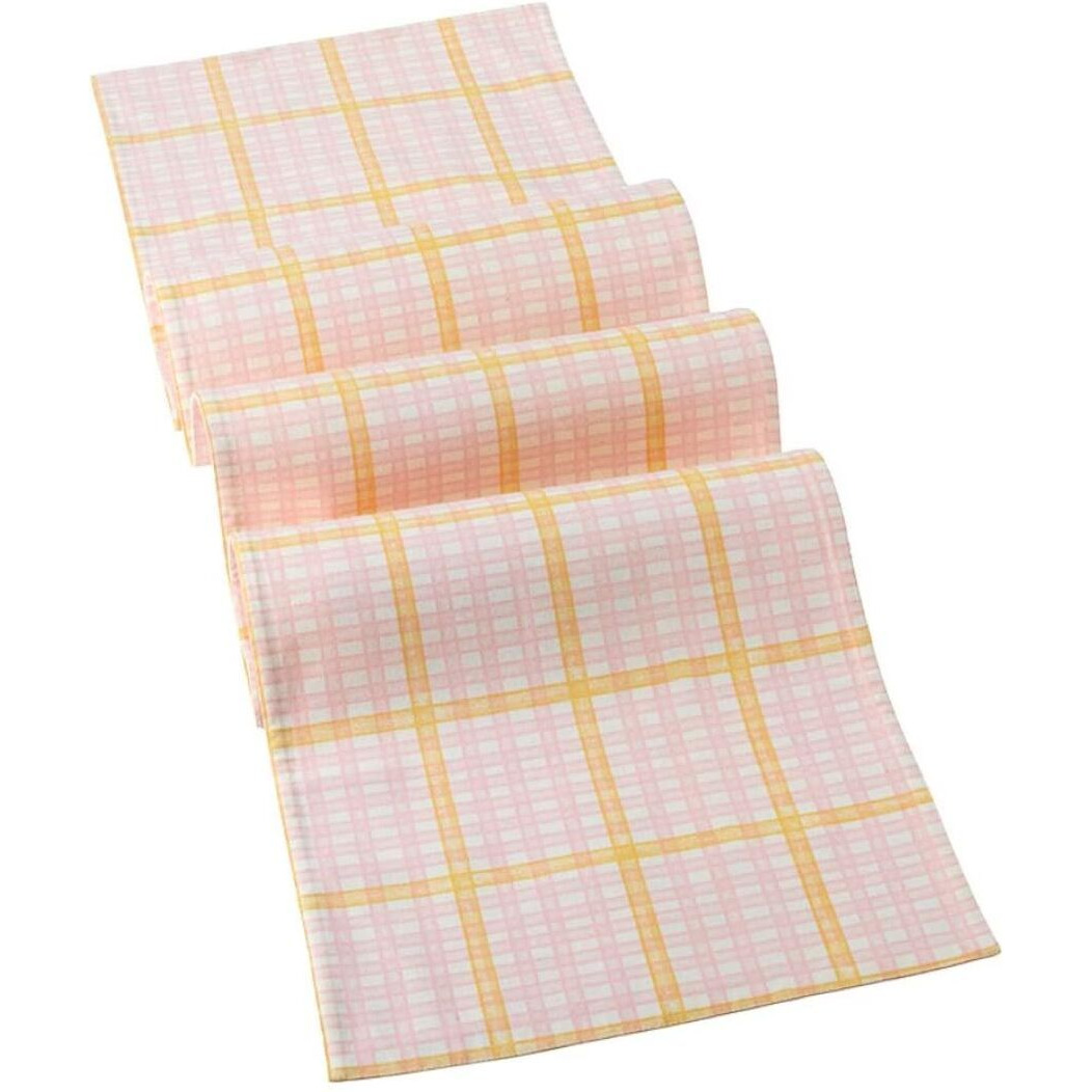 Springtime Plaid Set of 4 Placemats or Runner - Runner