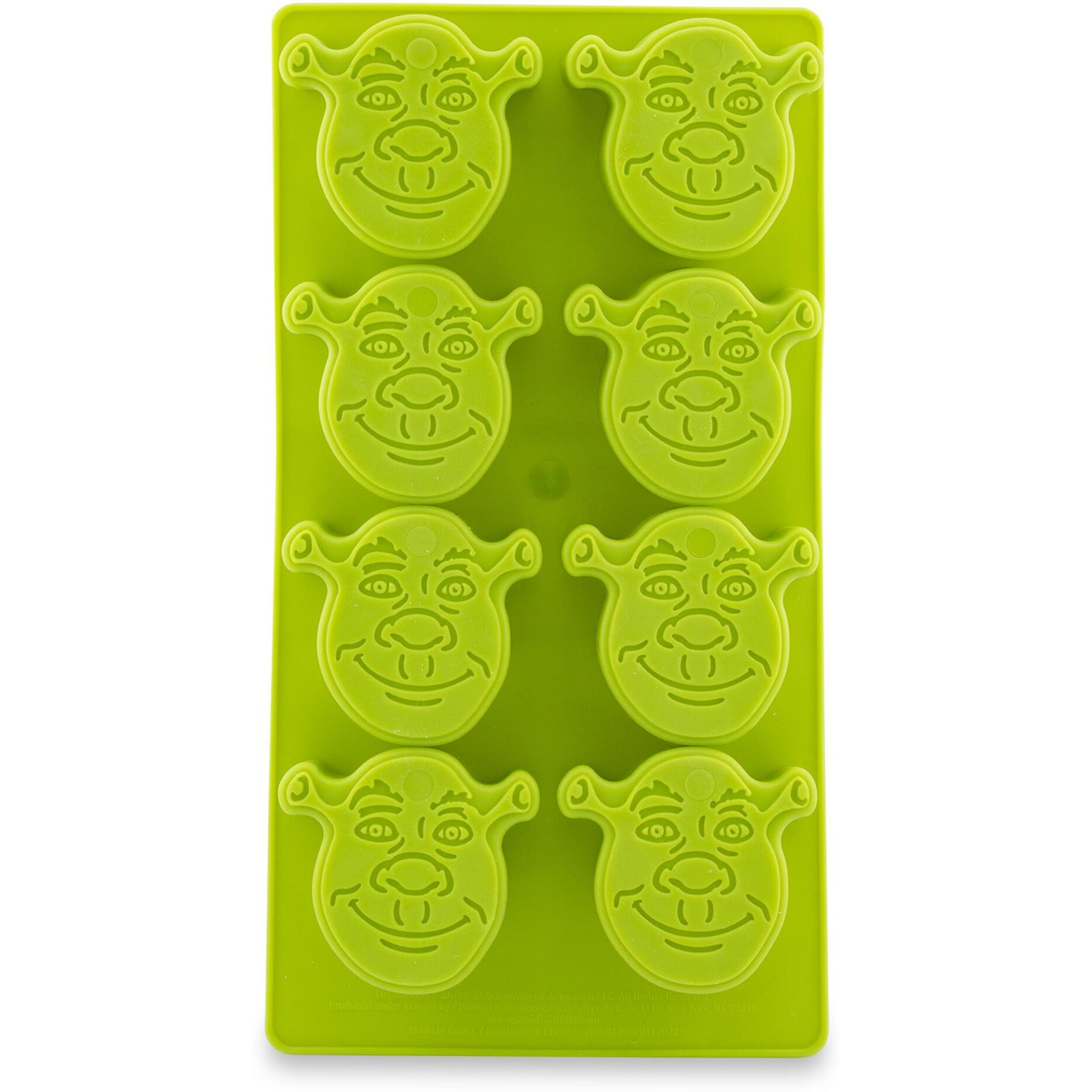 Shrek Reusable Silicone Ice cube Tray  Makes 8 cubes