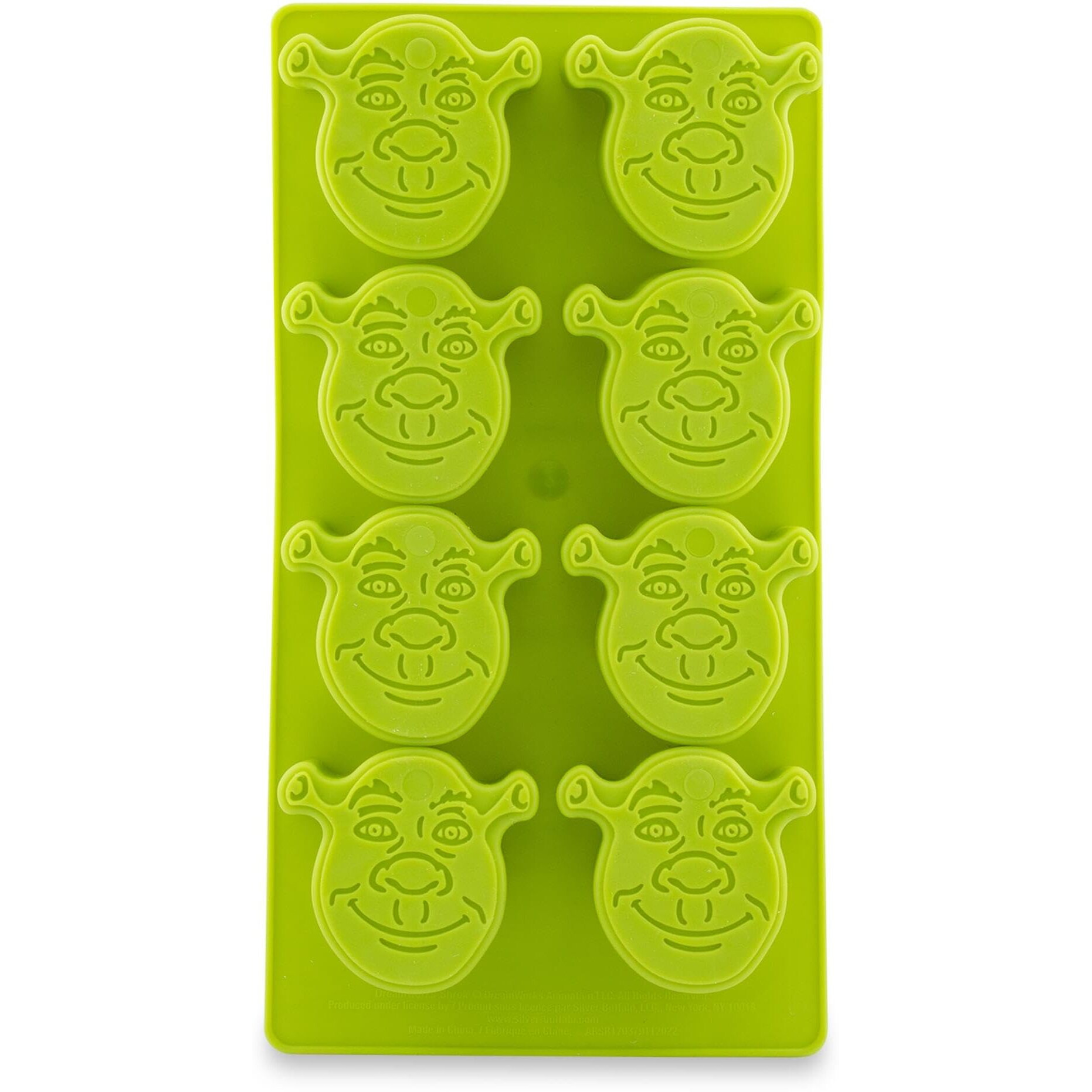 Shrek Reusable Silicone Ice cube Tray  Makes 8 cubes