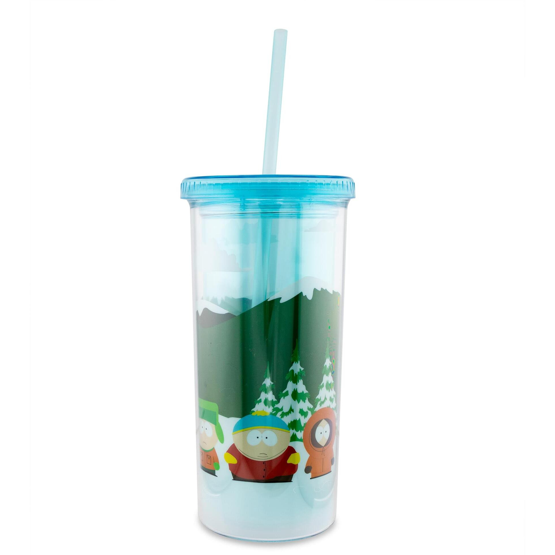 South Park Bus Stop carnival cup With Lid and Straw  Holds 20 Ounces