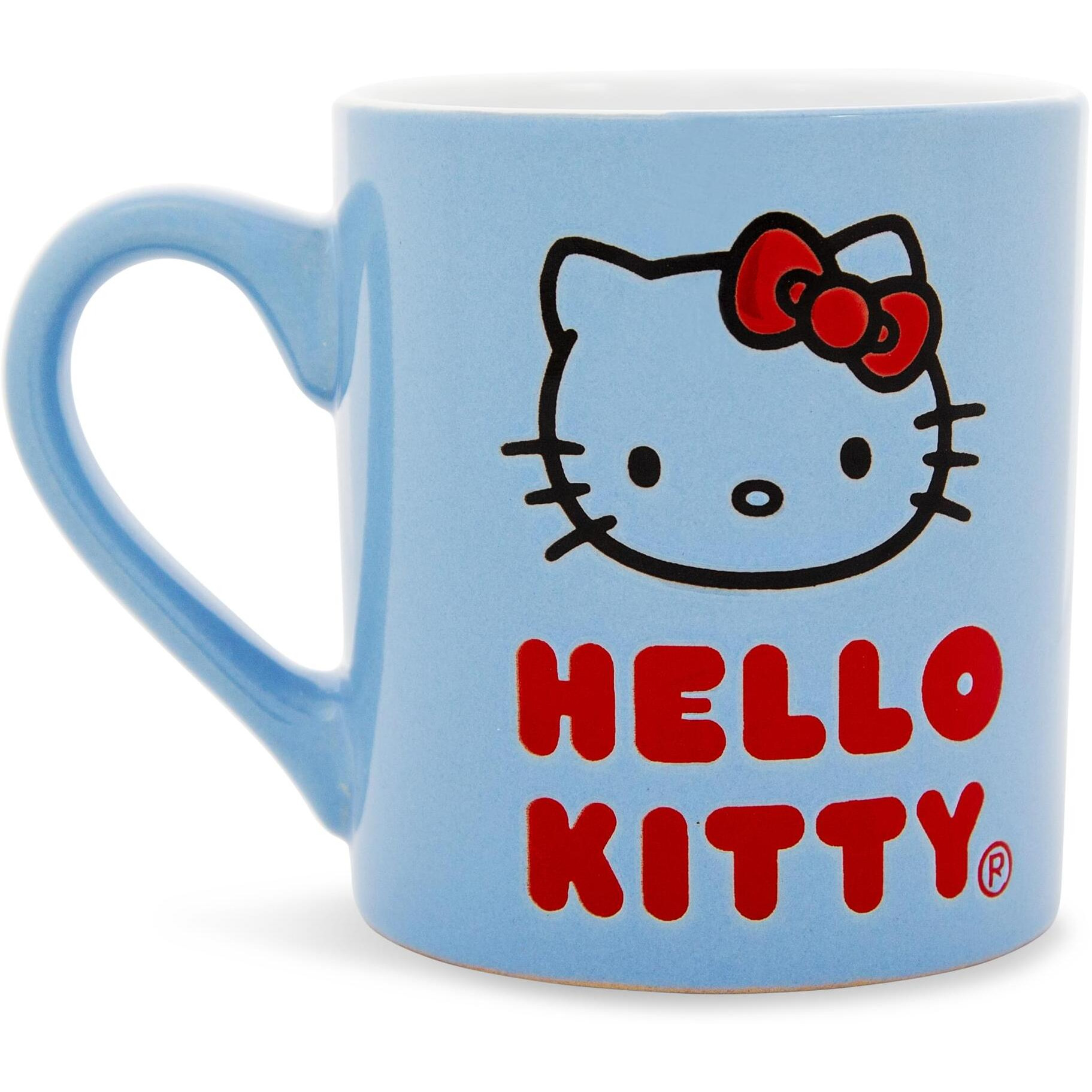Sanrio Hello Kitty Logo Wax Resist ceramic Mug  Holds 14 Ounces