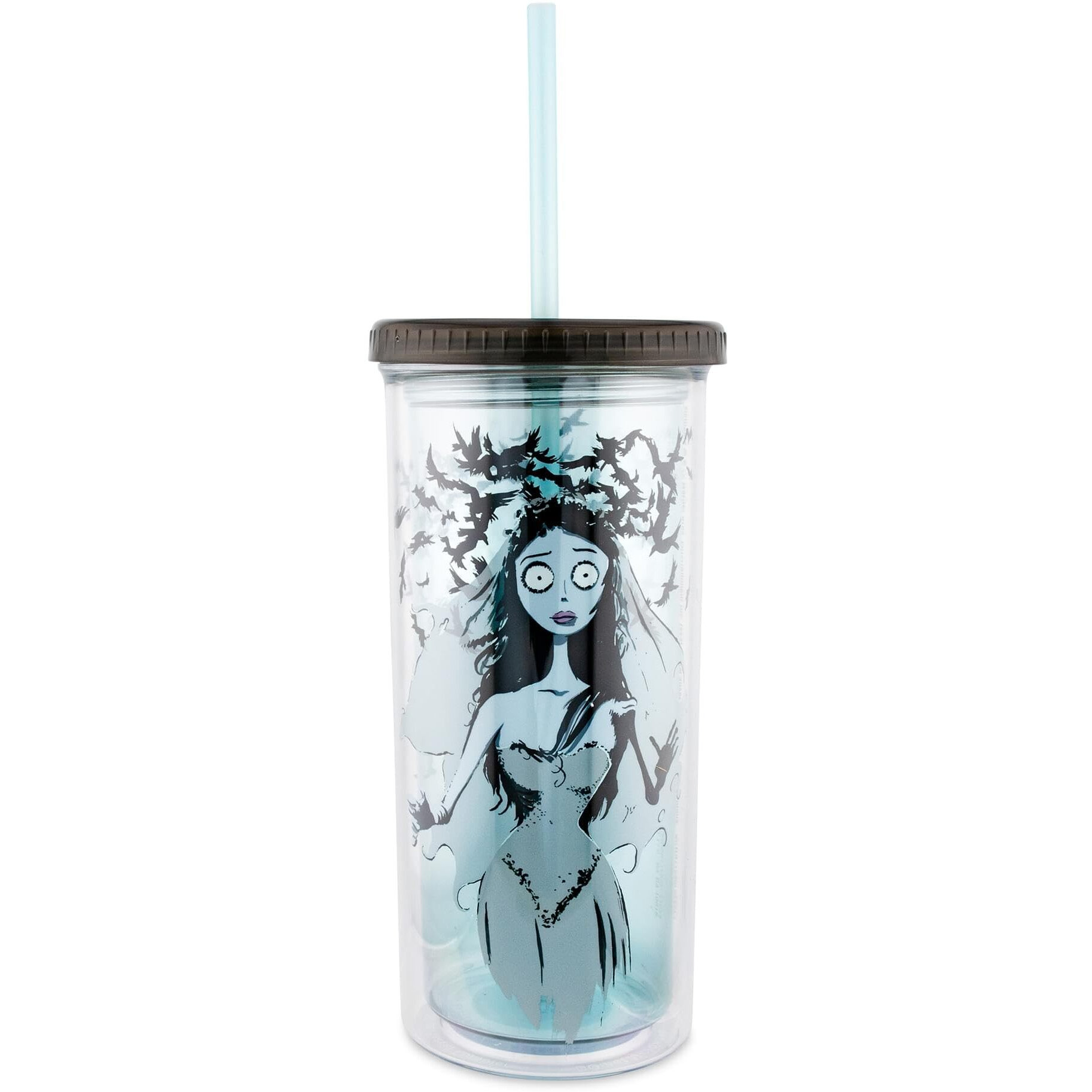 Tim Burtons corpse Bride Emily 20-Ounce carnival cup With Lid and Straw